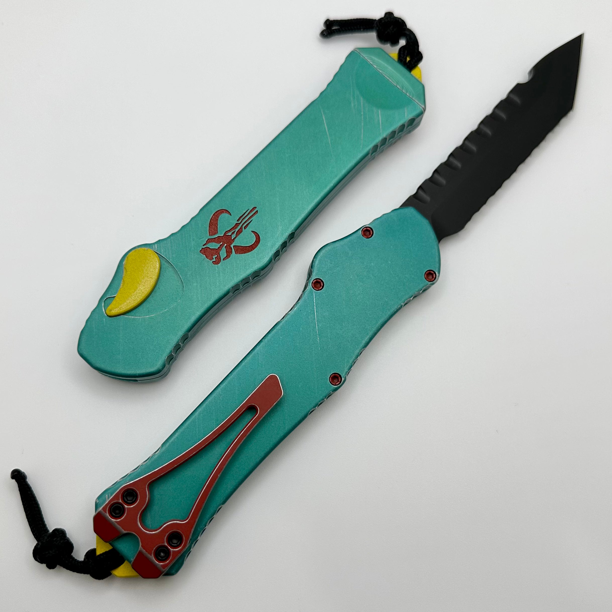 Heretic Hydra V3 Bounty Hunter - Premium Full Serrated DLC Tanto MagnaCut Tactical Knife