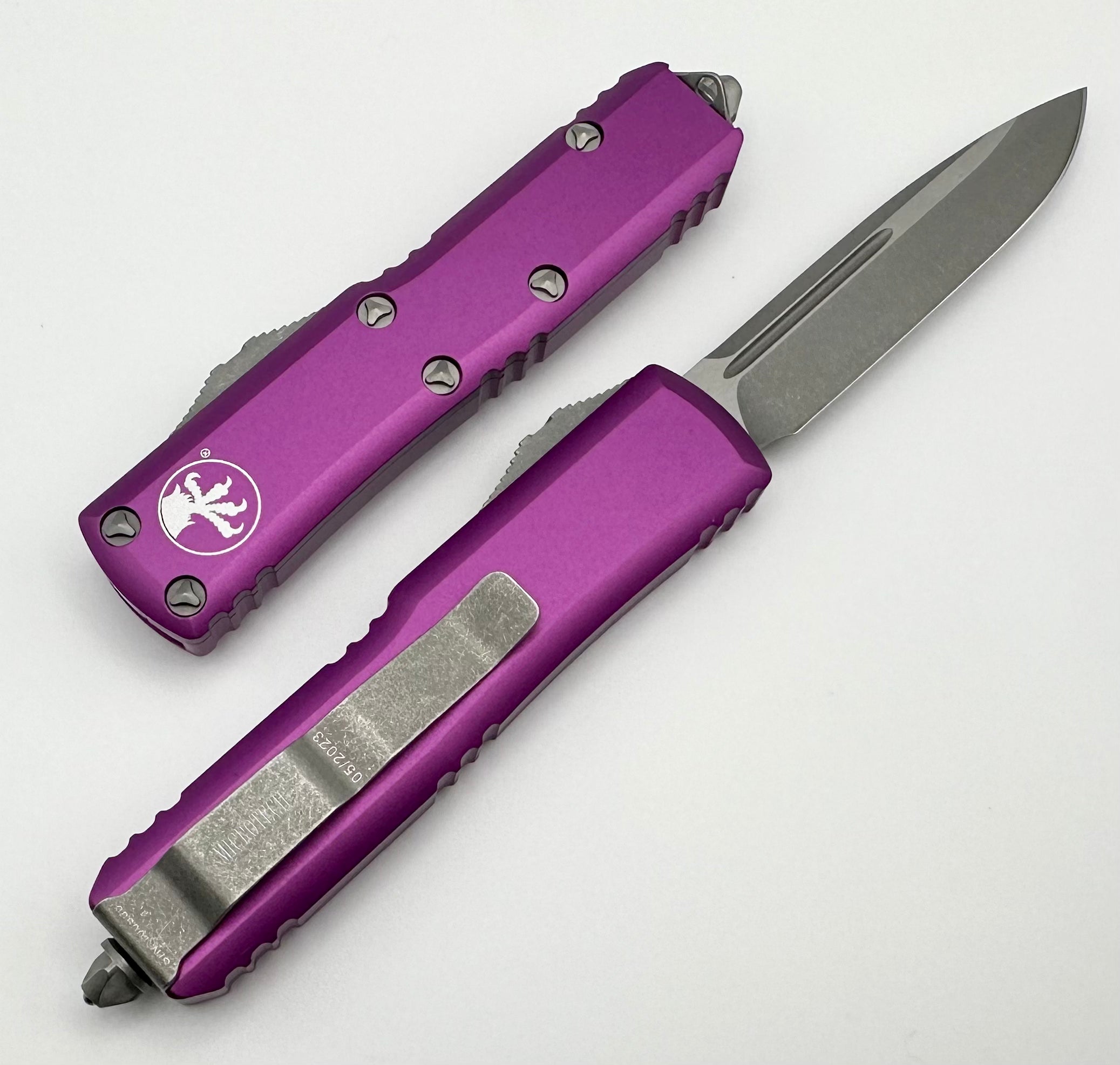 Premium Microtech UTX-85 Apocalyptic Tactical Knife - Violet Edition