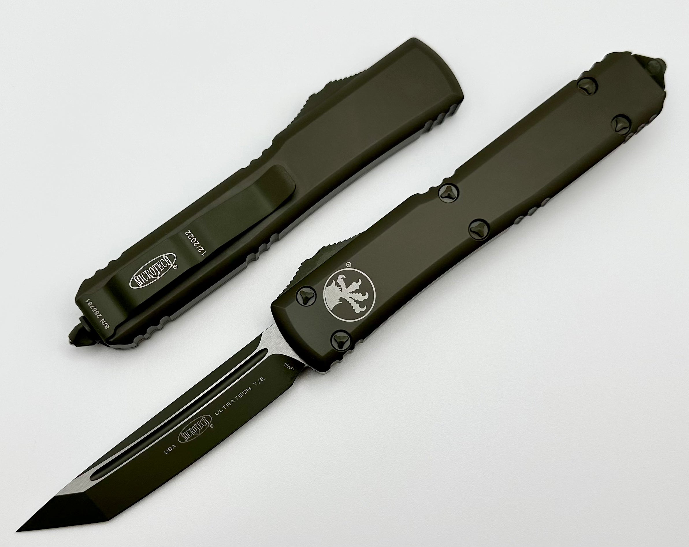 Premium Microtech Ultratech Tanto Knife - OD Green Cerakote Finish