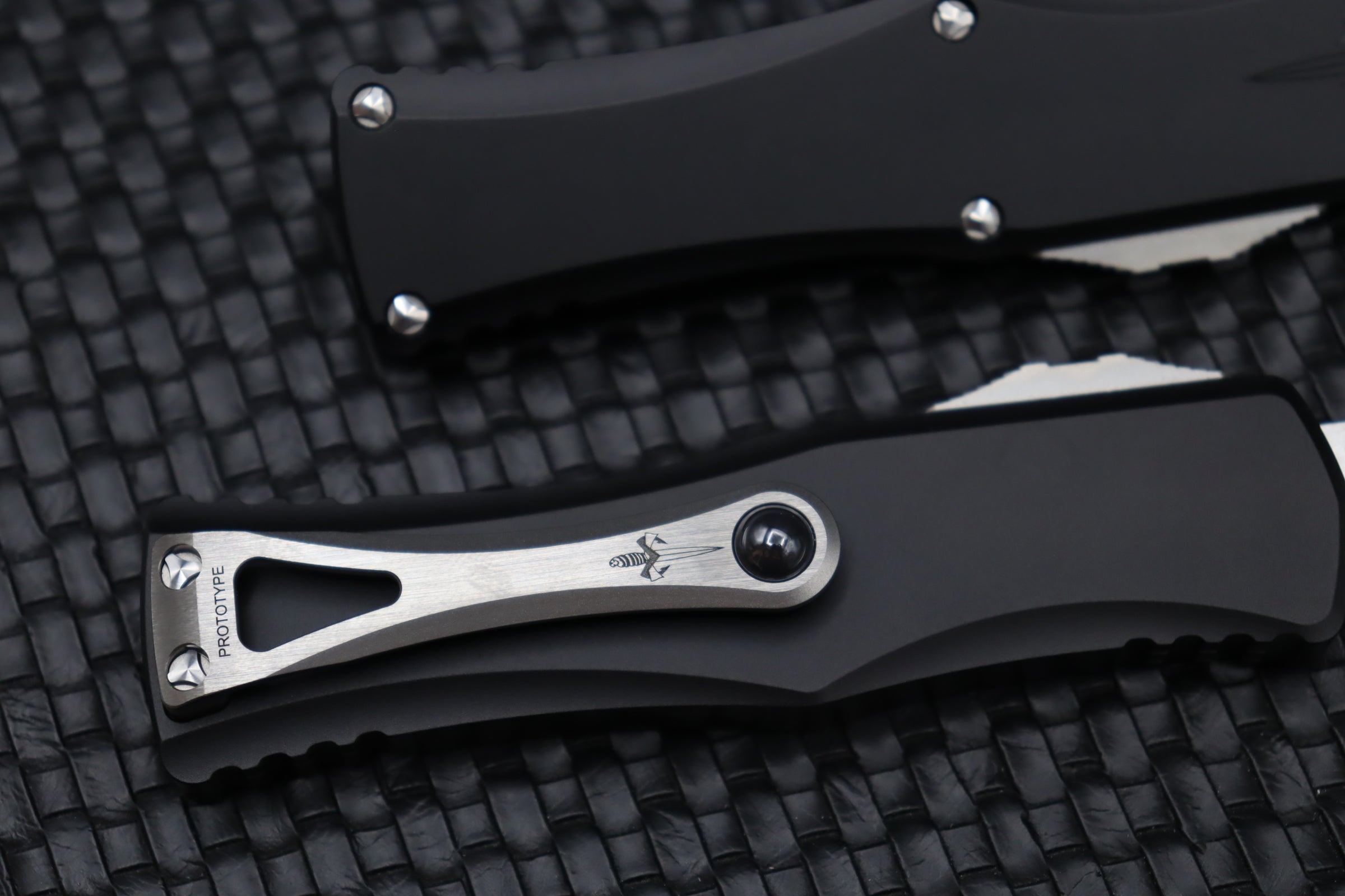 Premium Marfione Hera Prototype: Dual-Tone Diamond Wash Blade & Black Aluminum Handle