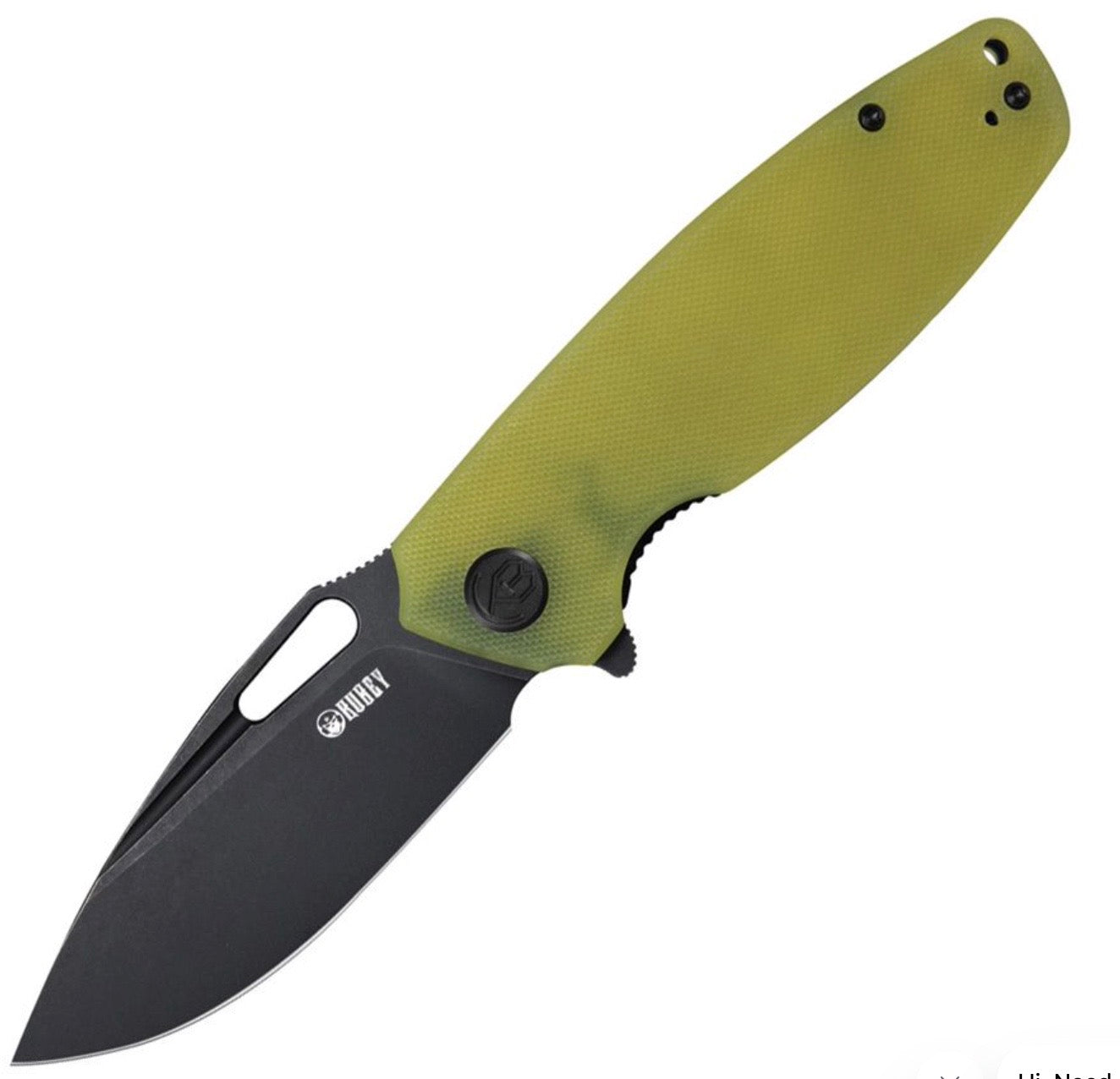 Kubey Tityus Ultimate EDC Knife - Yellow G-10 Handles & Black D2 Blade