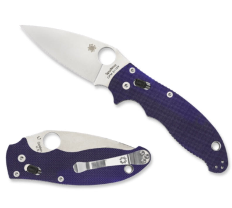Spyderco Manix 2 Ultimate EDC Knife - Dark Blue G-10 & CPM S110V Steel