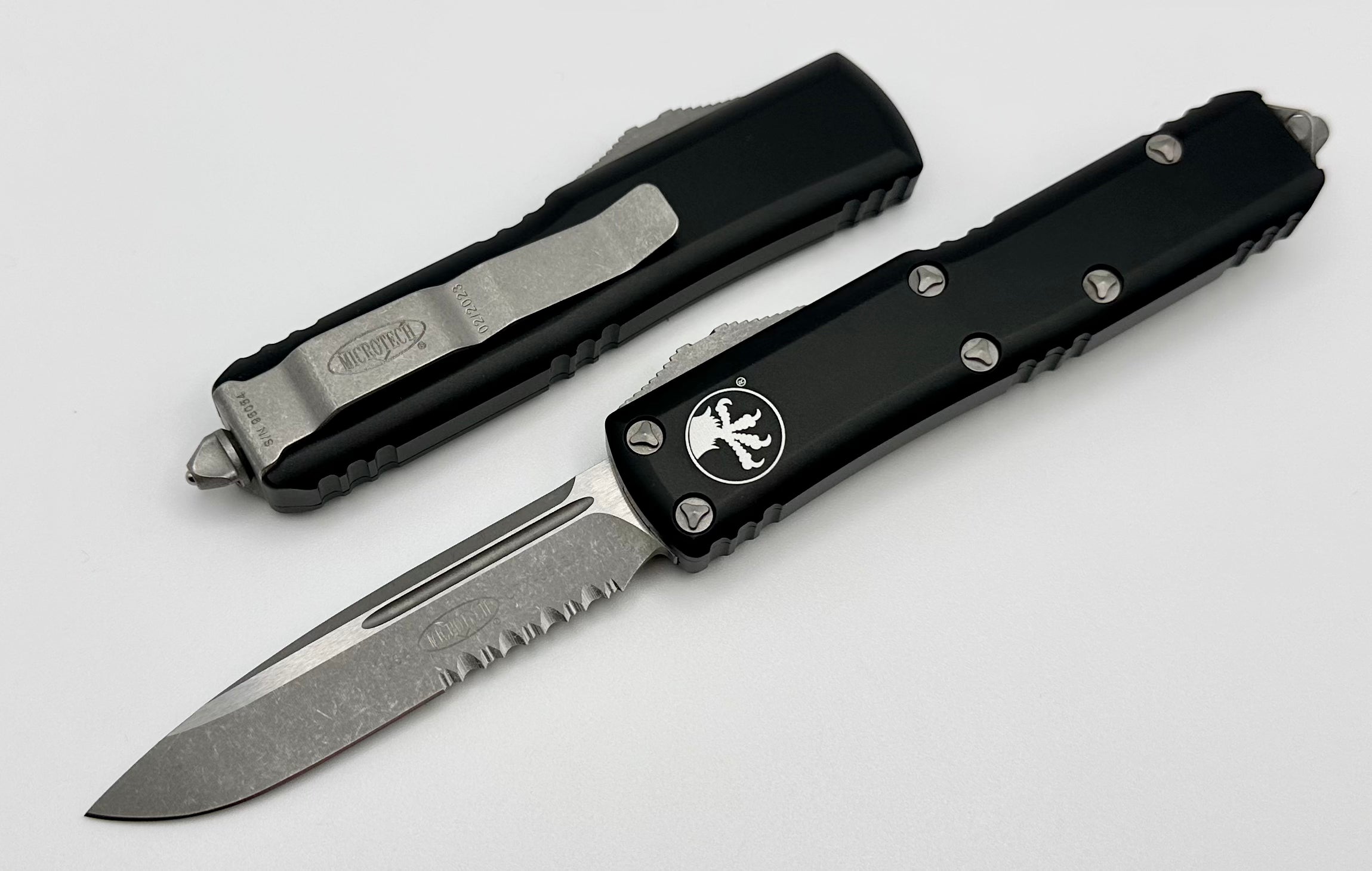 Premium Microtech UTX-85 Tactical Knife - Single Edge, Apocalyptic Finish