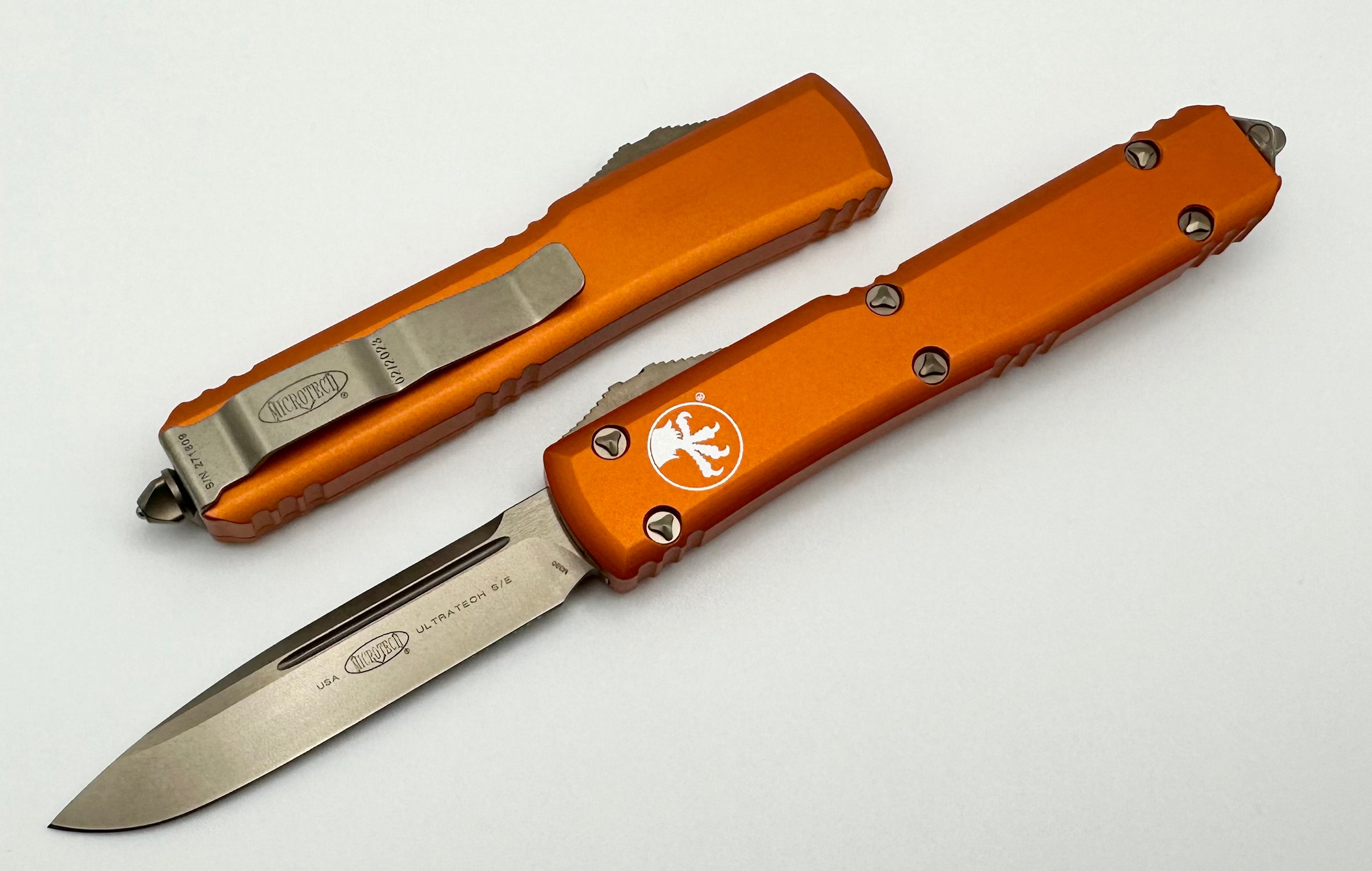 Premium Microtech Ultratech Bronze & Orange OTF Knife