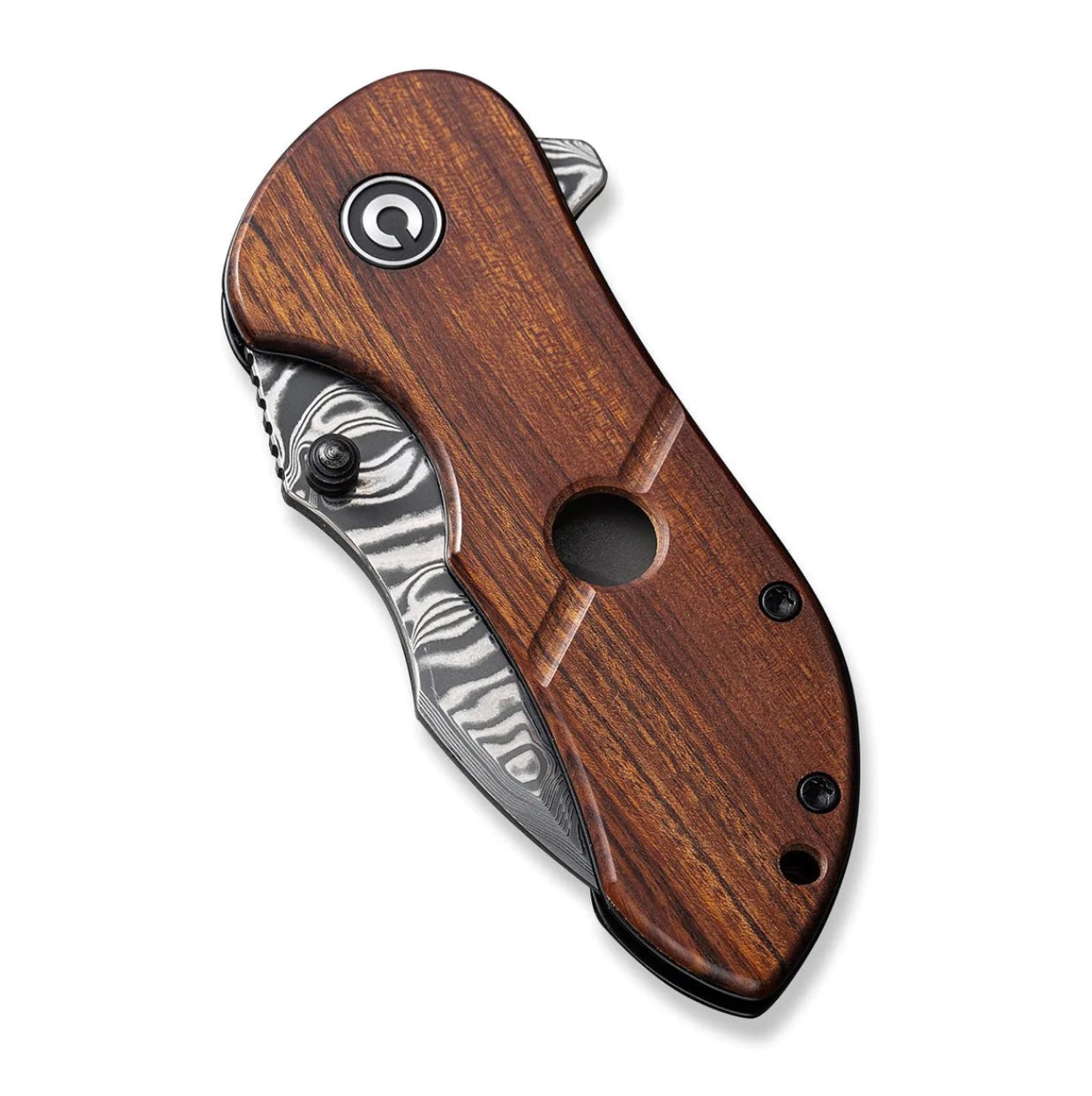 Civivi Gordo Premium Damascus Folding Knife with Guibourtia Wood Handle