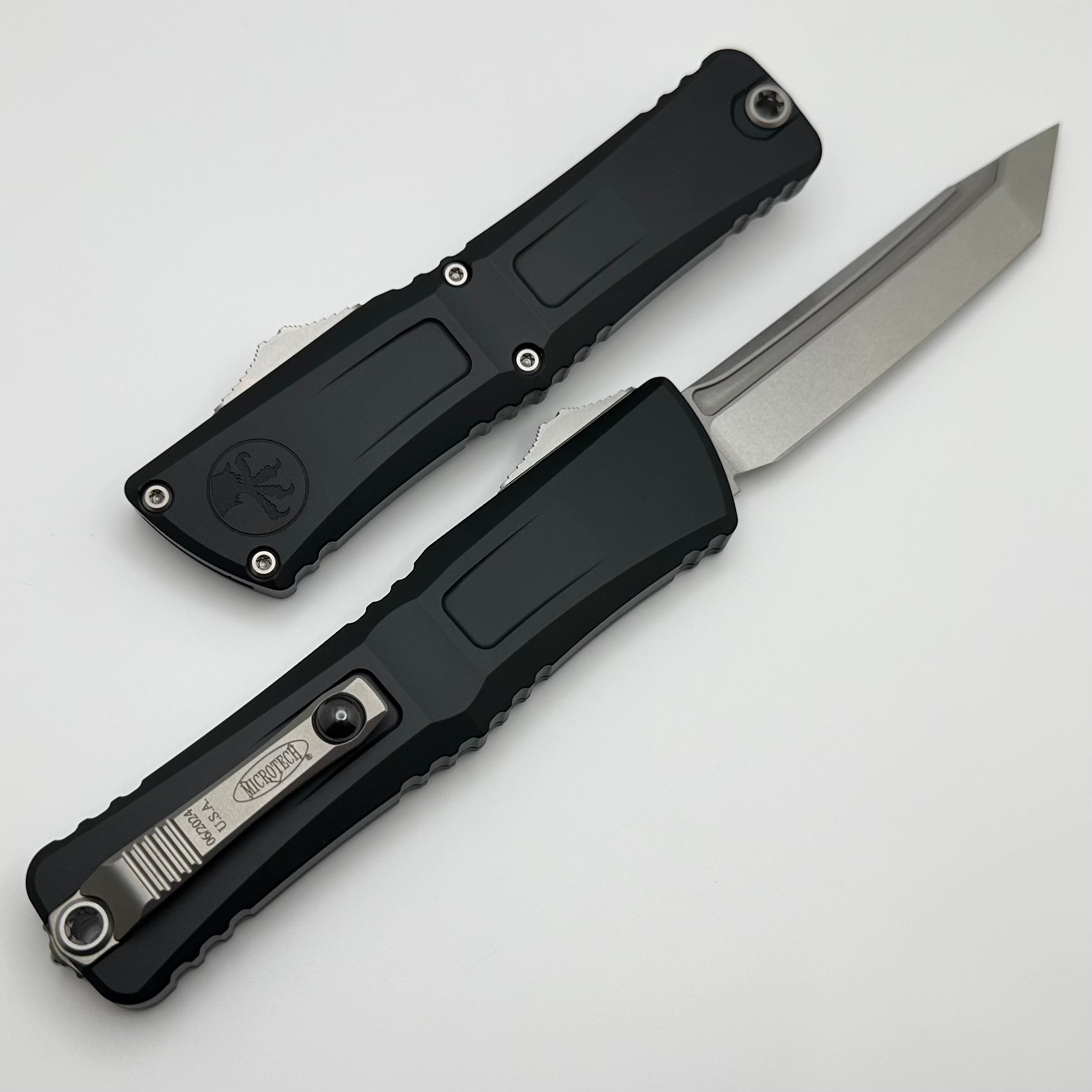 Microtech Ultimate Combat Troodon Gen III Tanto Knife - Premium Black Aluminum Handle