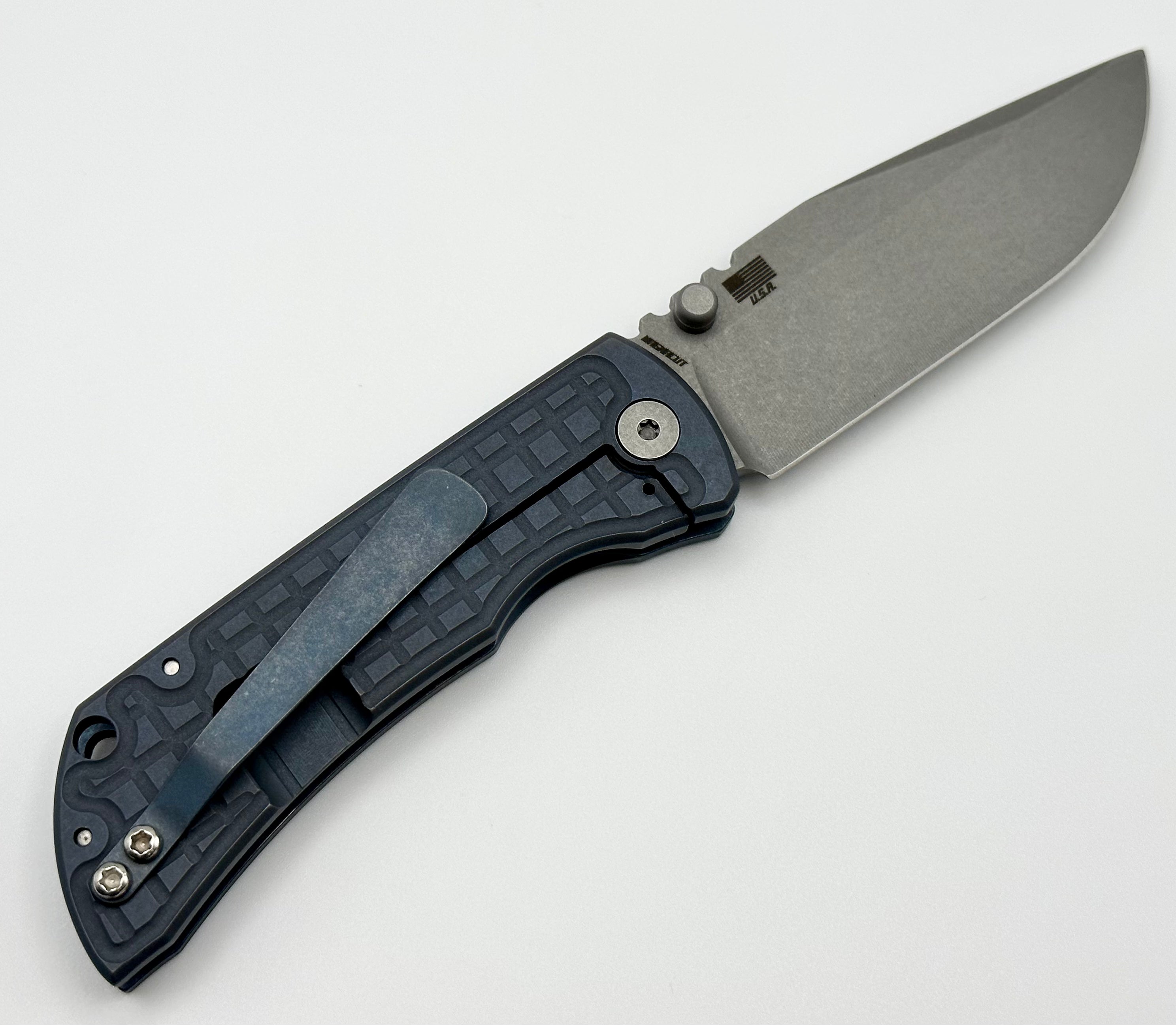 McNees Performance Machined Mac 2 3 Matte Stonewash Blue FRAG - Premium Tactical Knife