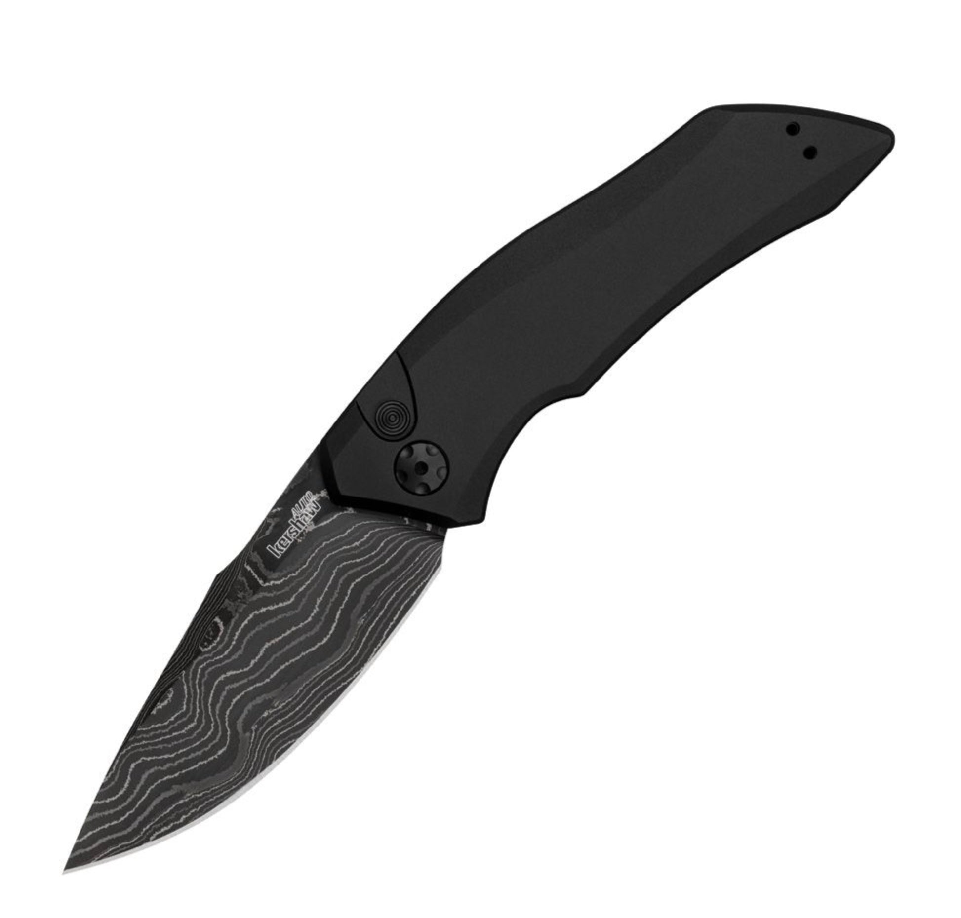 Kershaw Launch 1 Premium Automatic Knife - Black Handle & Damascus Blade