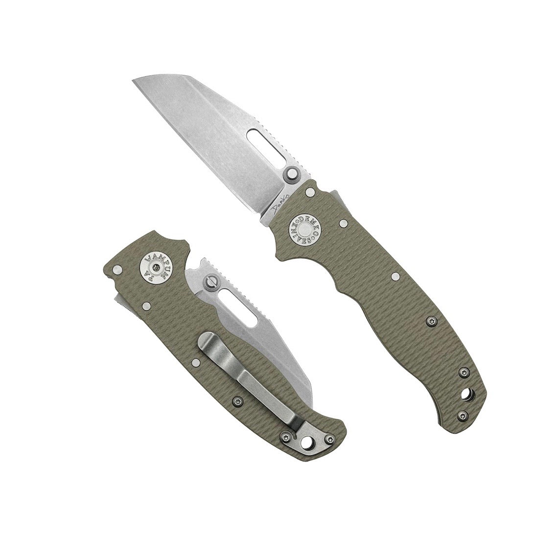 Demko AD20.5 Ultimate EDC Knife - S35VN Shark Foot Blade & Coyote Tan G-10 Handle