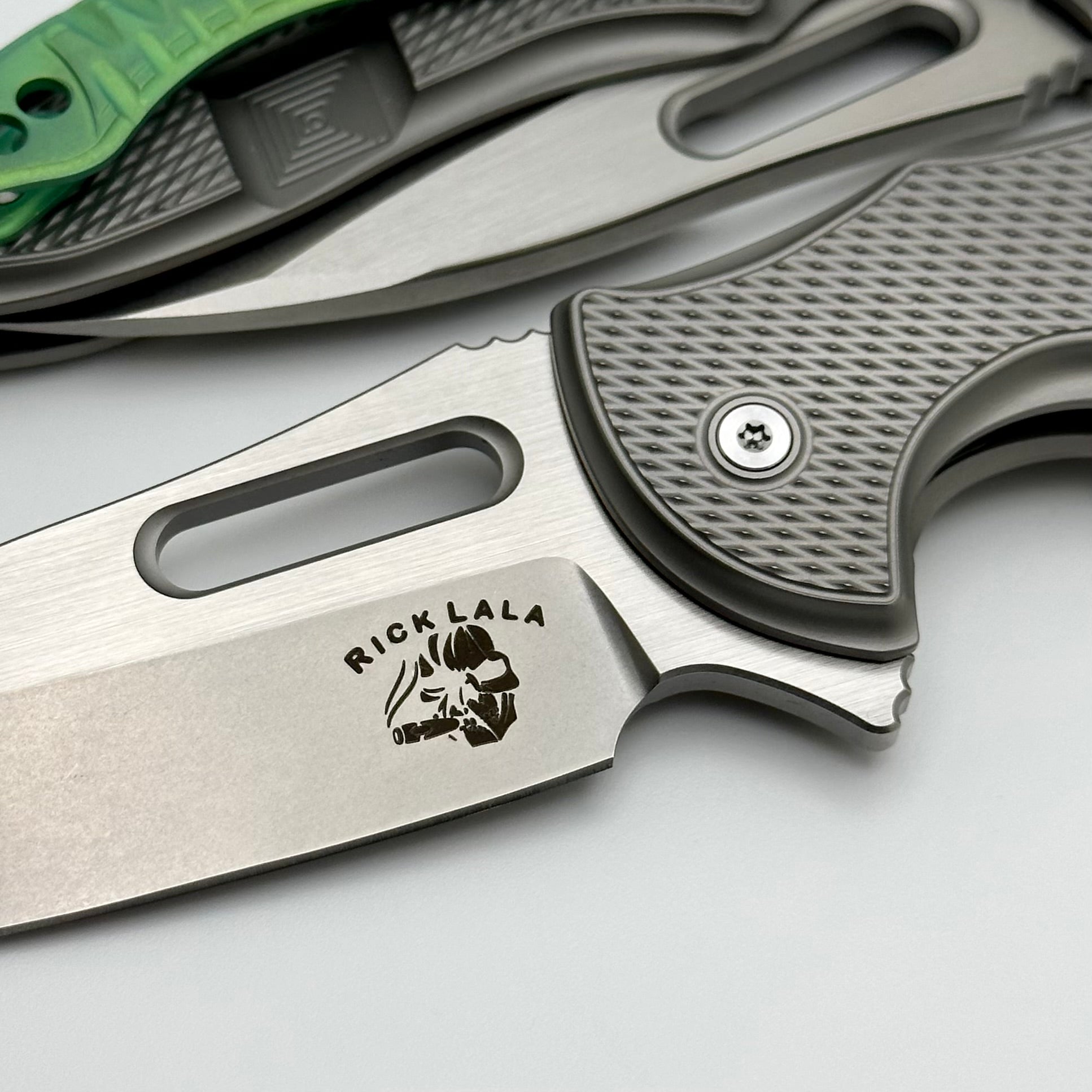 Mechforce Knives Sentry Rick Lala Collab: Premium Titanium & M390 Folding Knife with Exclusive Green Clip