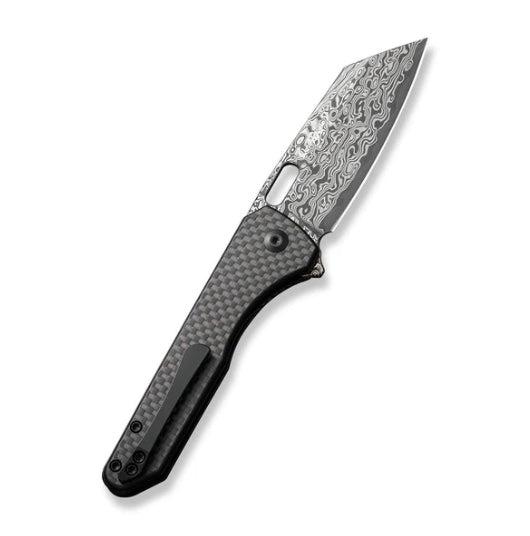 Premium Civivi Nugz Damascus Knife with Twill Carbon Fiber Handles | Ultimate EDC Companion