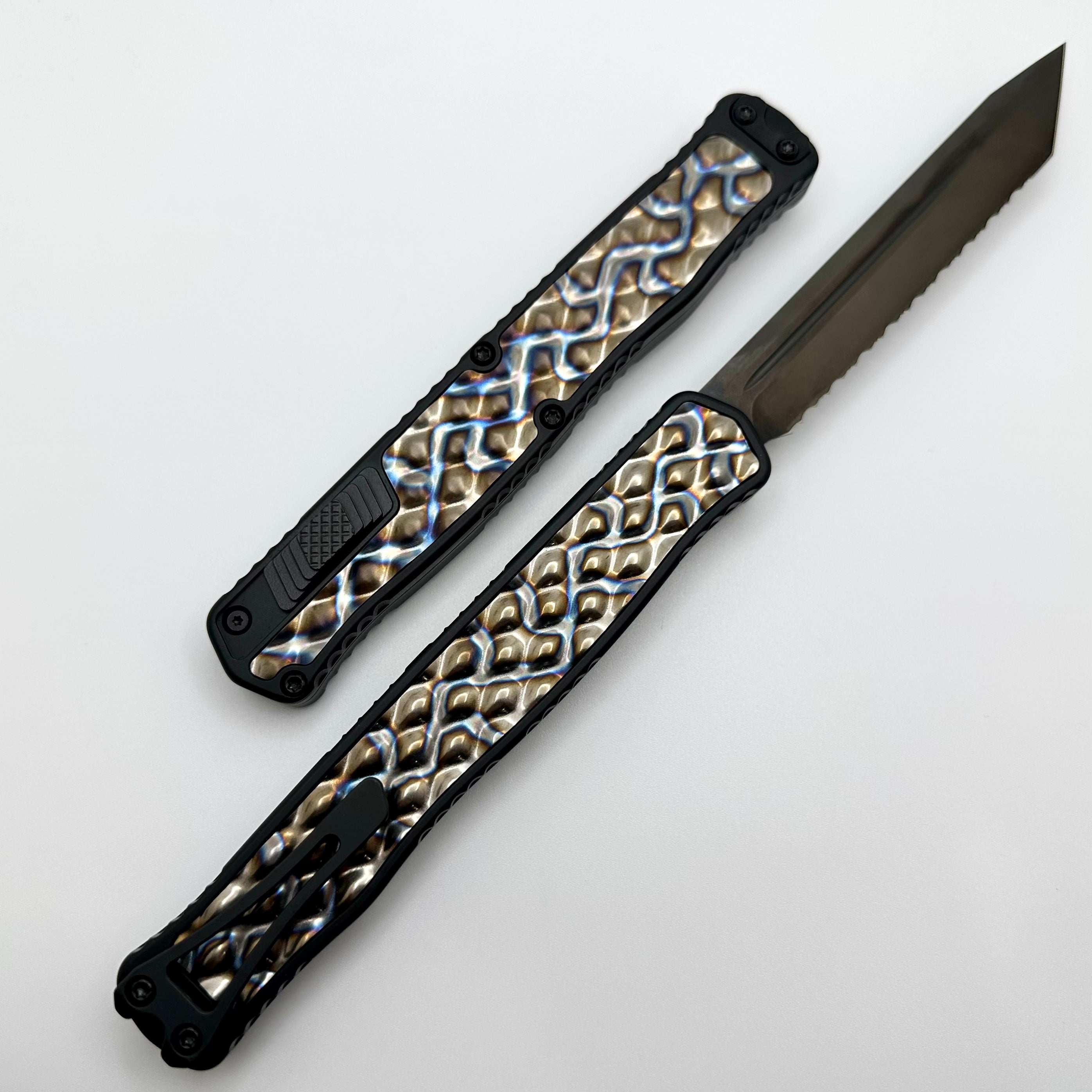 Heretic Knives Cleric II: Premium Flamed Titanium & DLC Tanto Blade in Magnacut Steel