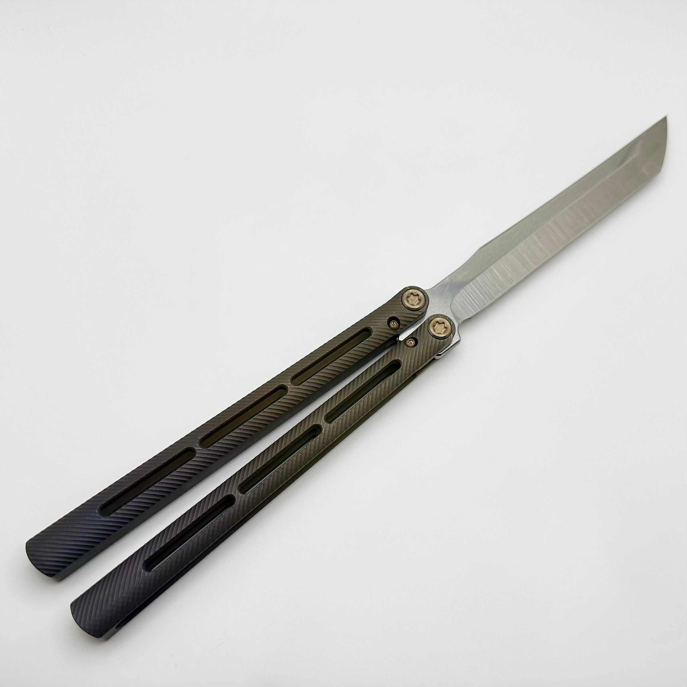 Medford Viceroy Butterfly Knife: Premium Bronze-Violet Fade Titanium Handles with S45VN Blade