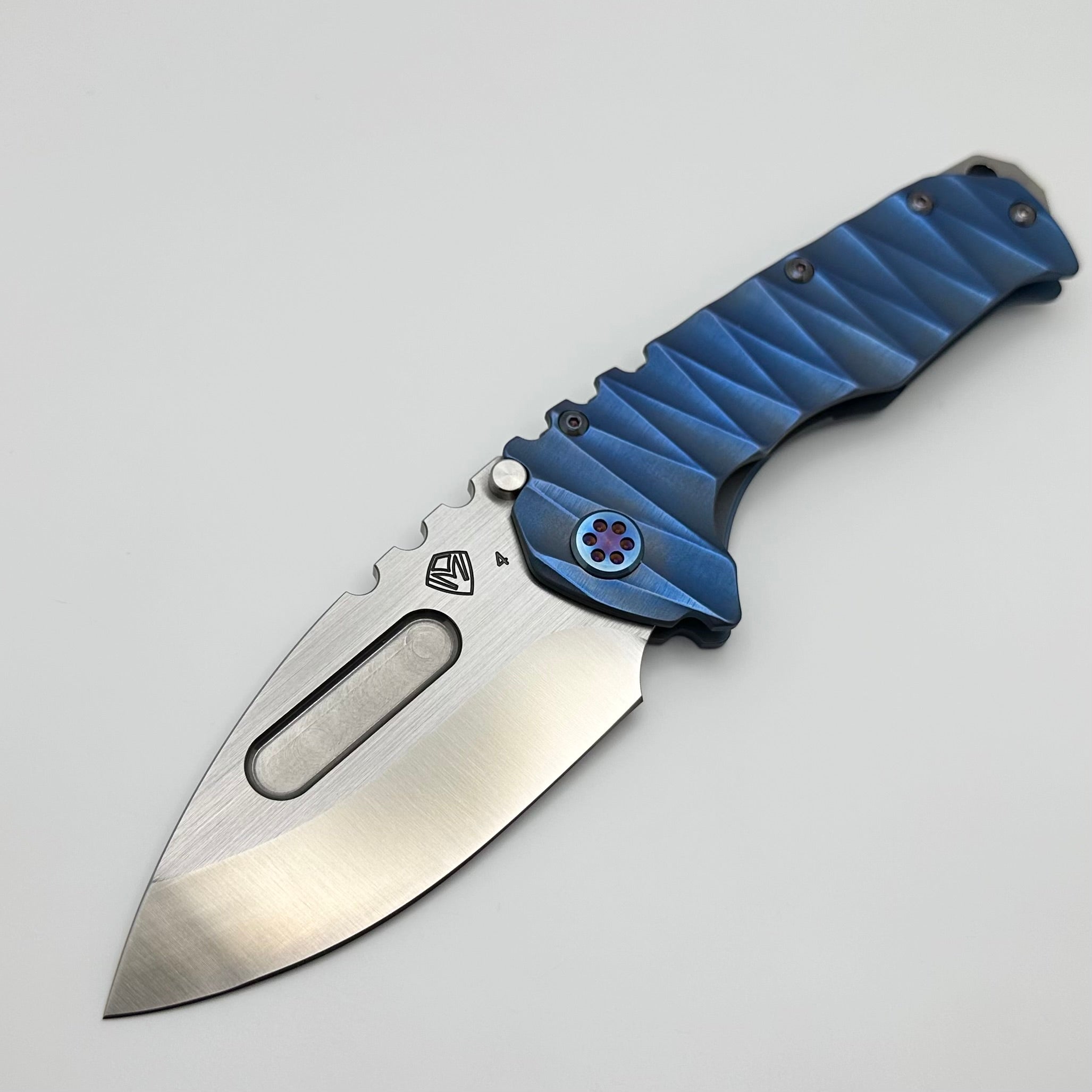 Medford Knife Praetorian T Ultimate Tactical Folding Knife - S45VN Blade & Blue Lightning Handles