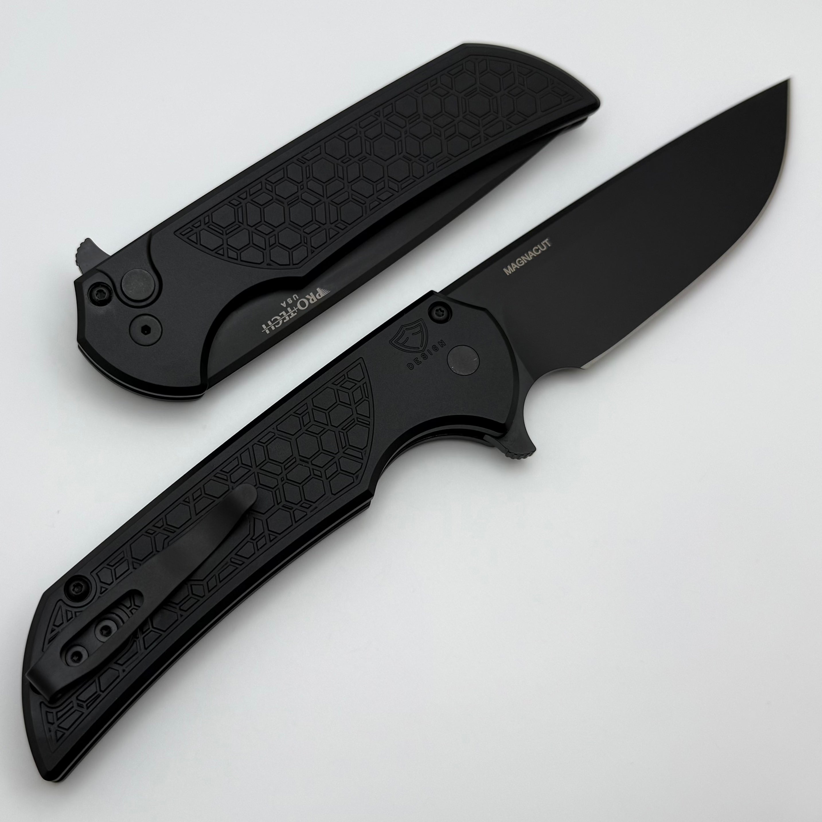 Pro-Tech Mordax Ultimate Black Gridlock Folding Knife with DLC MagnaCut Blade