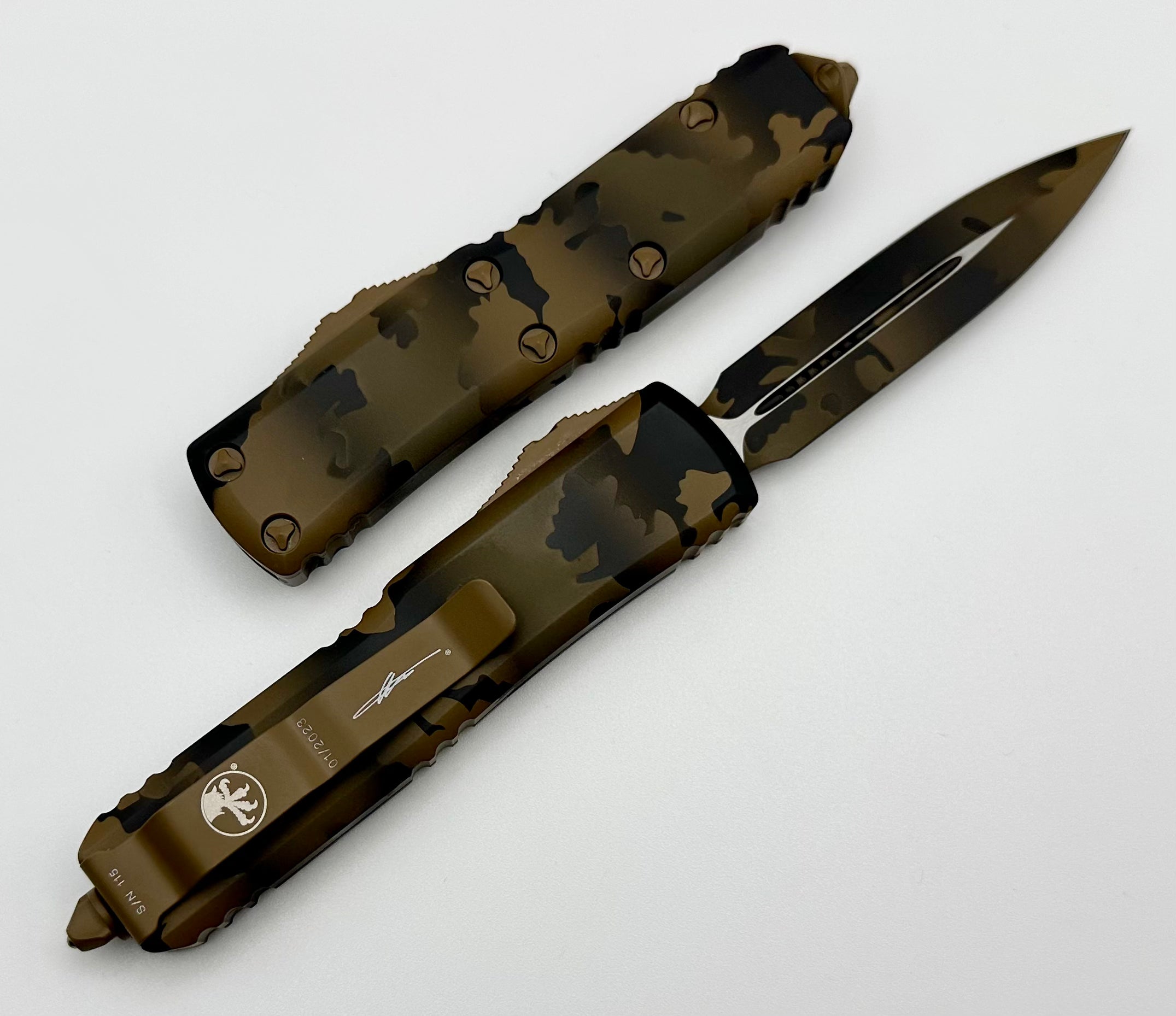 Microtech UTX-85 Double Edge Coyote Camo Tactical Knife