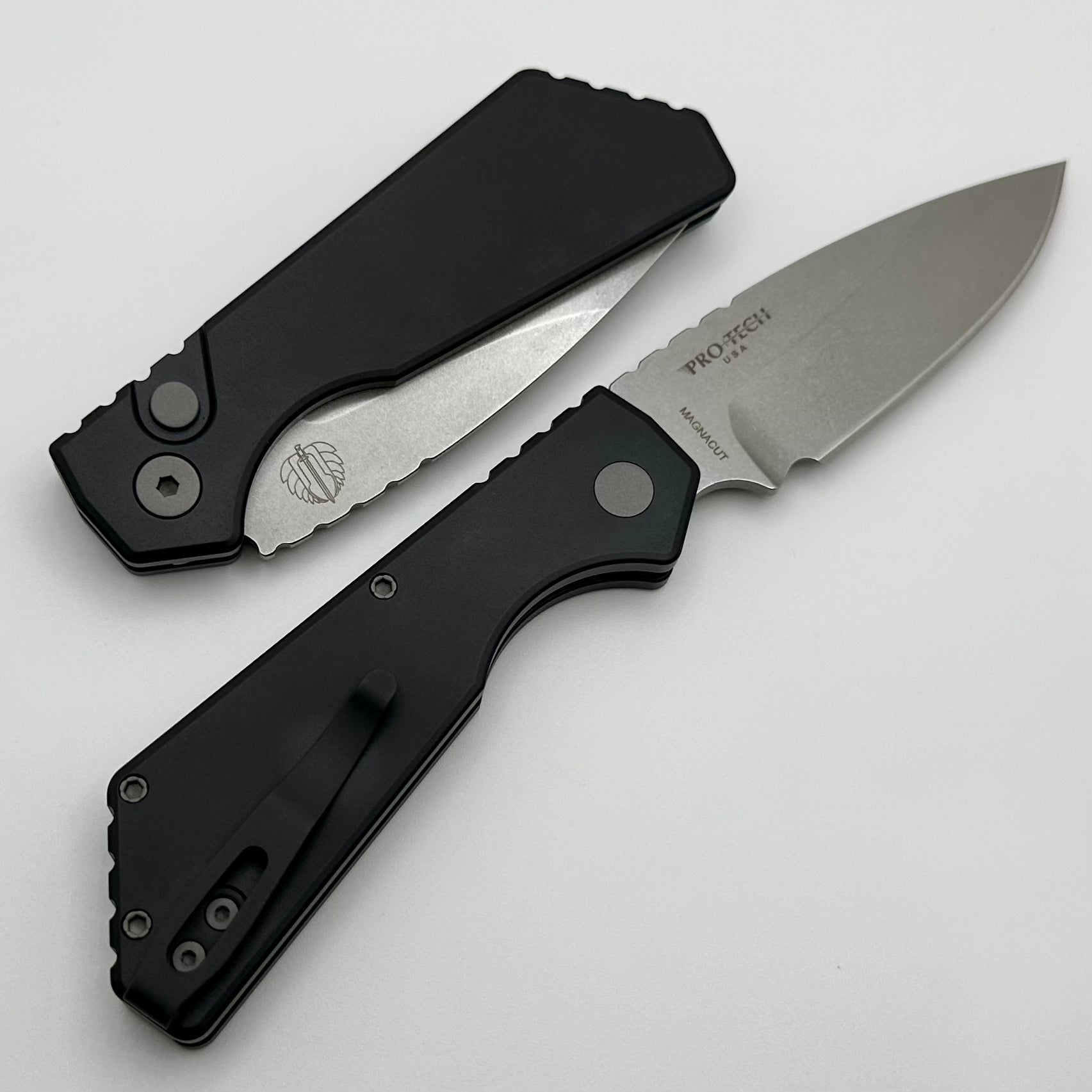 Ultimate Pro-Tech PT Plus Black Aluminum Folding Knife with MagnaCut Blade