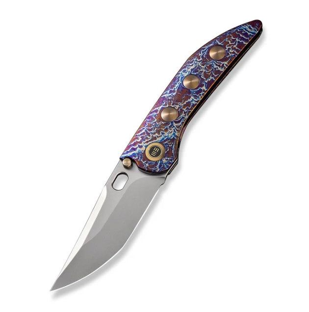 WE Knife Attor Flamed Titanium Integral Handle Folding Knife - Premium 20CV Blade WE23037-2