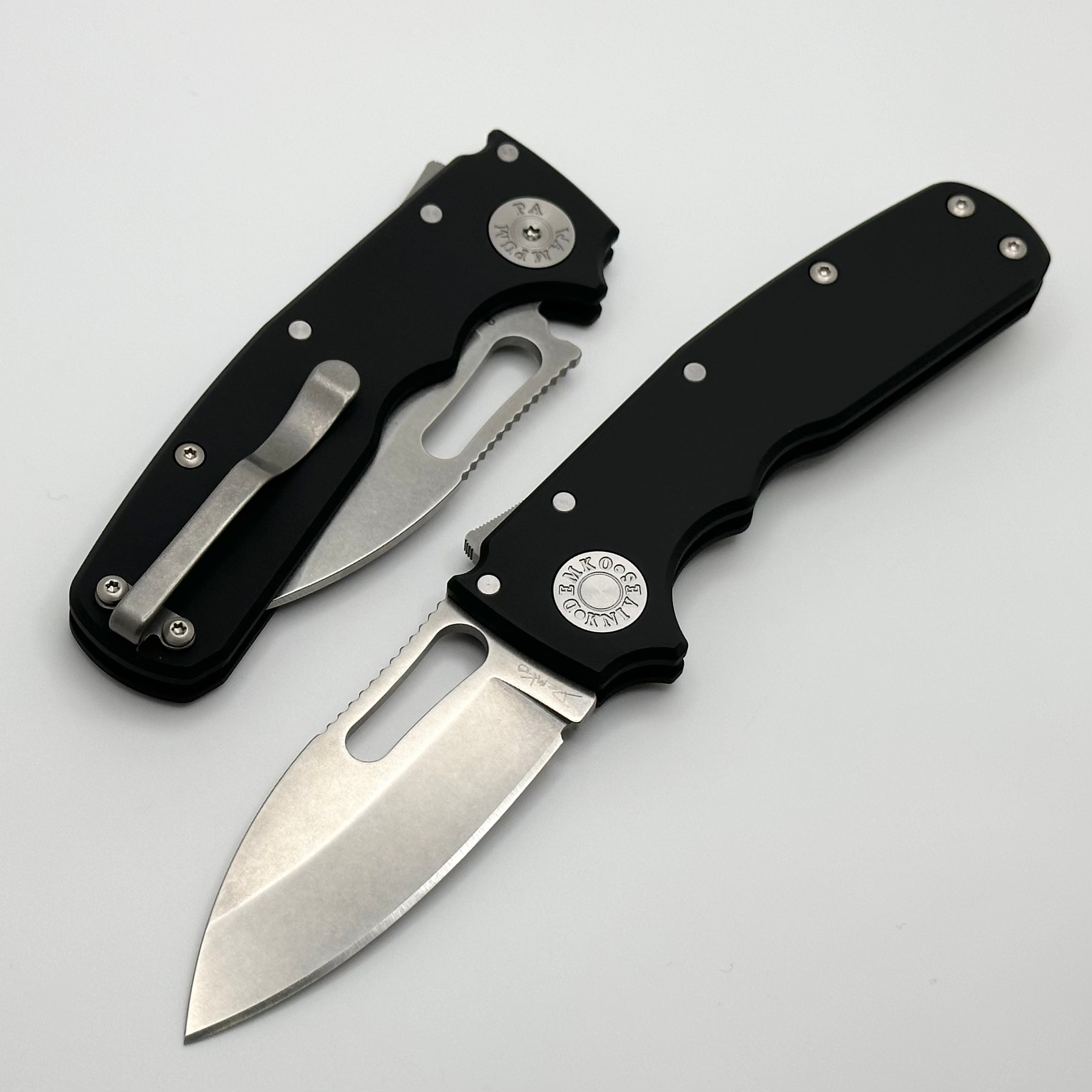 Premium Demko AD20.5 Shark Cub Folding Knife - 20CV Steel & Black Aluminum Handle