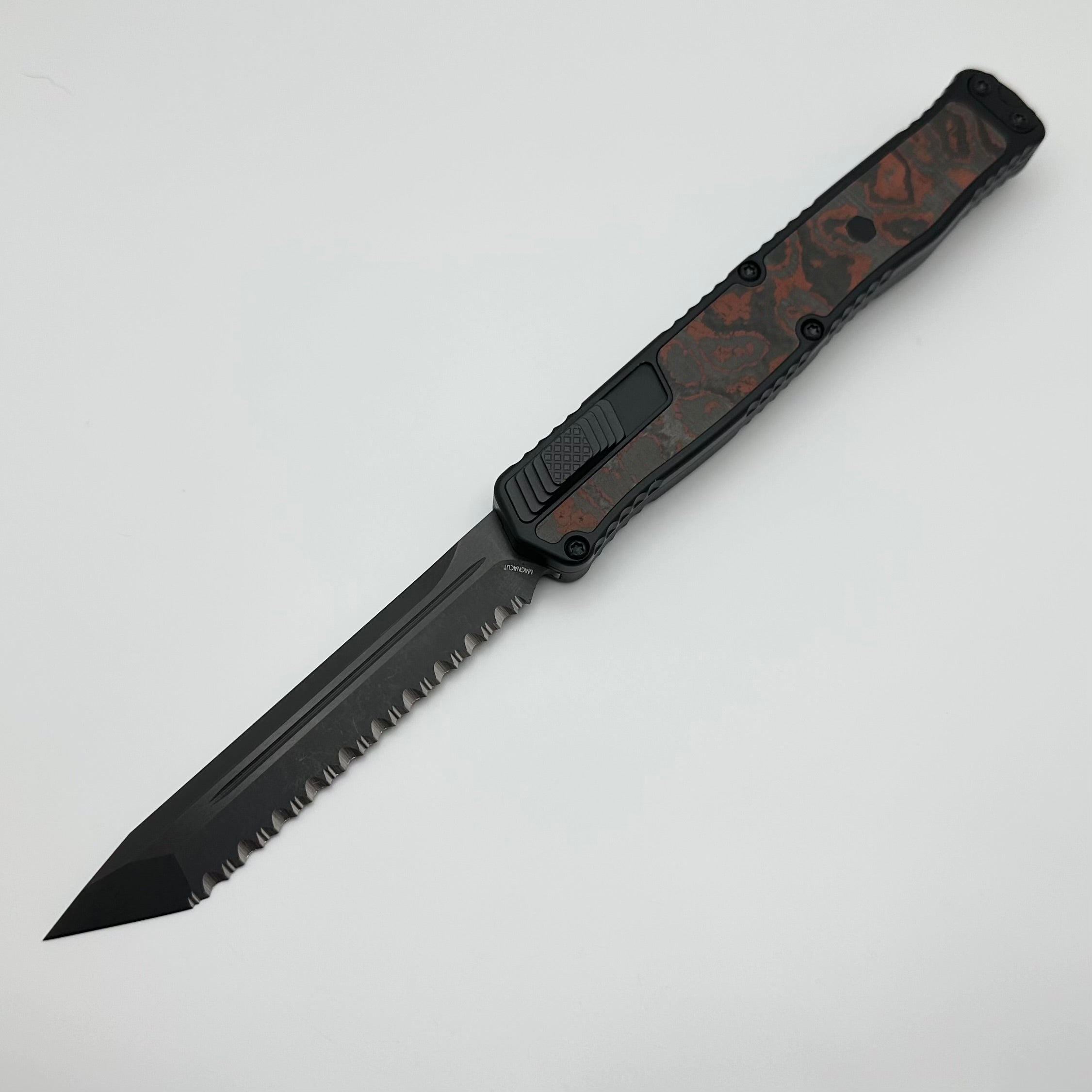 Heretic Knives Cleric II Blood Red Camo - Ultimate Tactical Folding Knife with Magnacut Blade