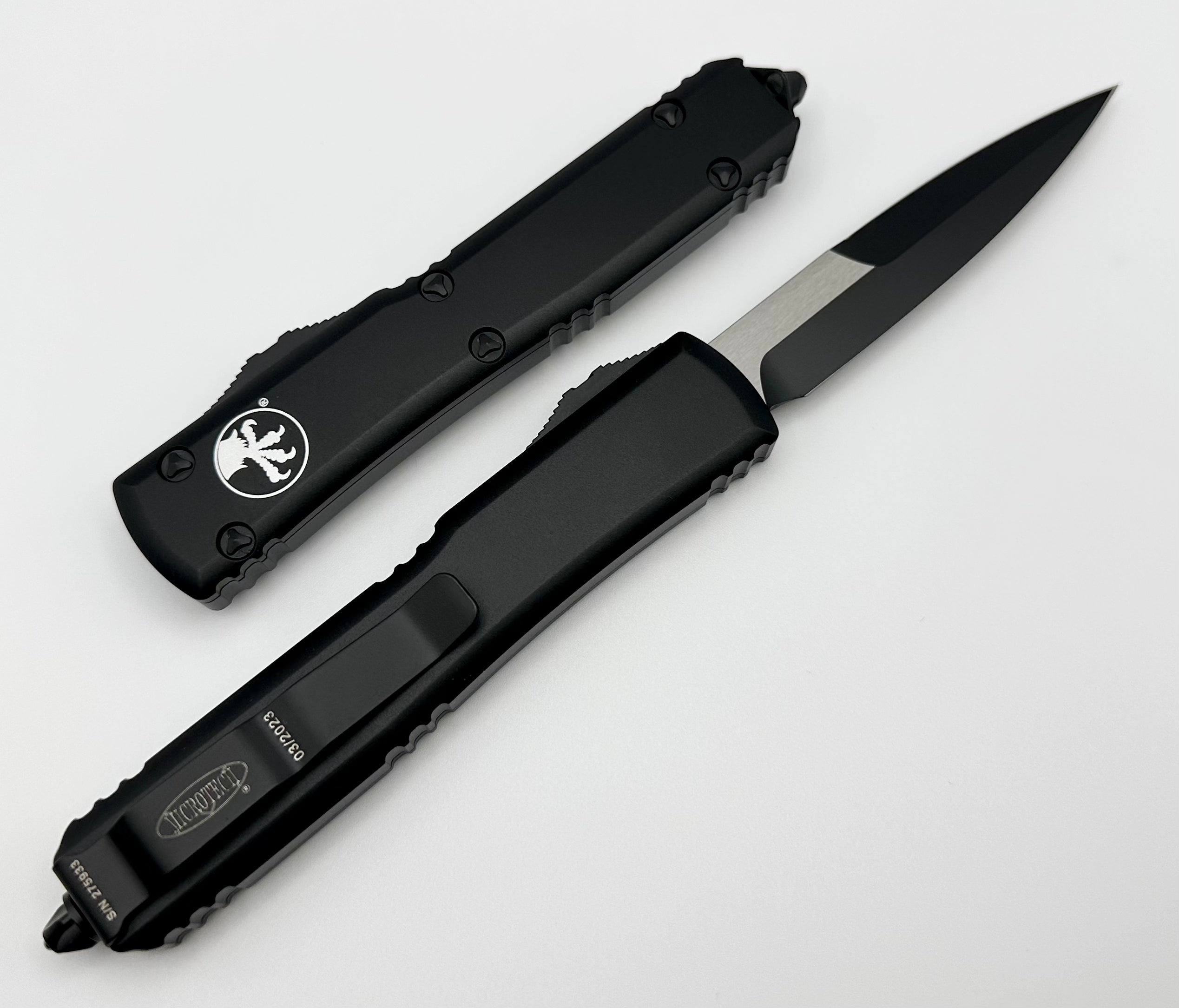 Premium Microtech Ultratech Tactical Knife - Black Bayonet Grind