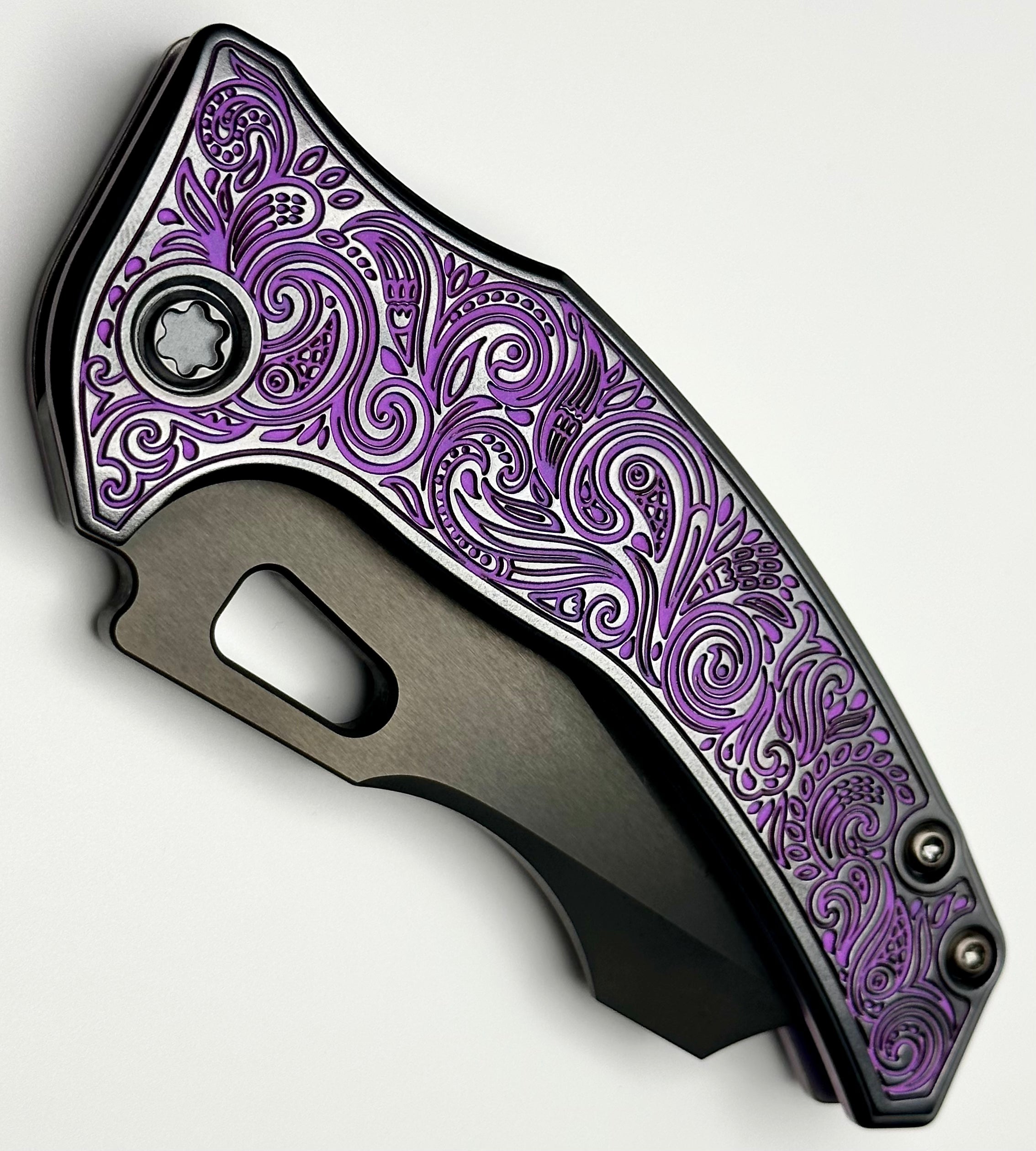 Borka Blades Premium Shylock Purple Natas & DLC Knife by Mike Bond