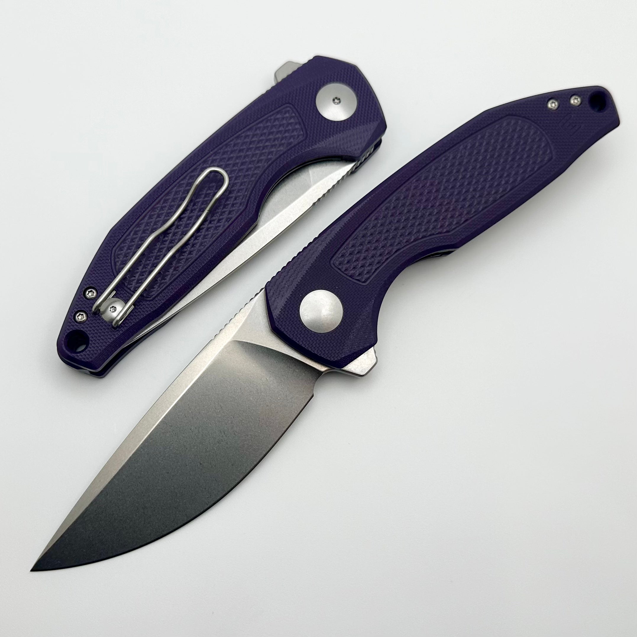 Custom Knife Factory - Echo Trol Violet G-10 & CPM-S35VN Premium EDC Folder