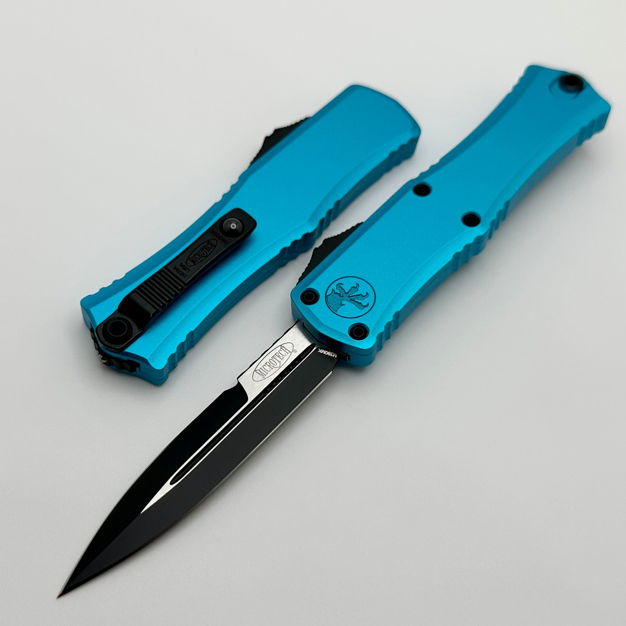 Premium Microtech Mini Hera OTF Knife - Turquoise Edition