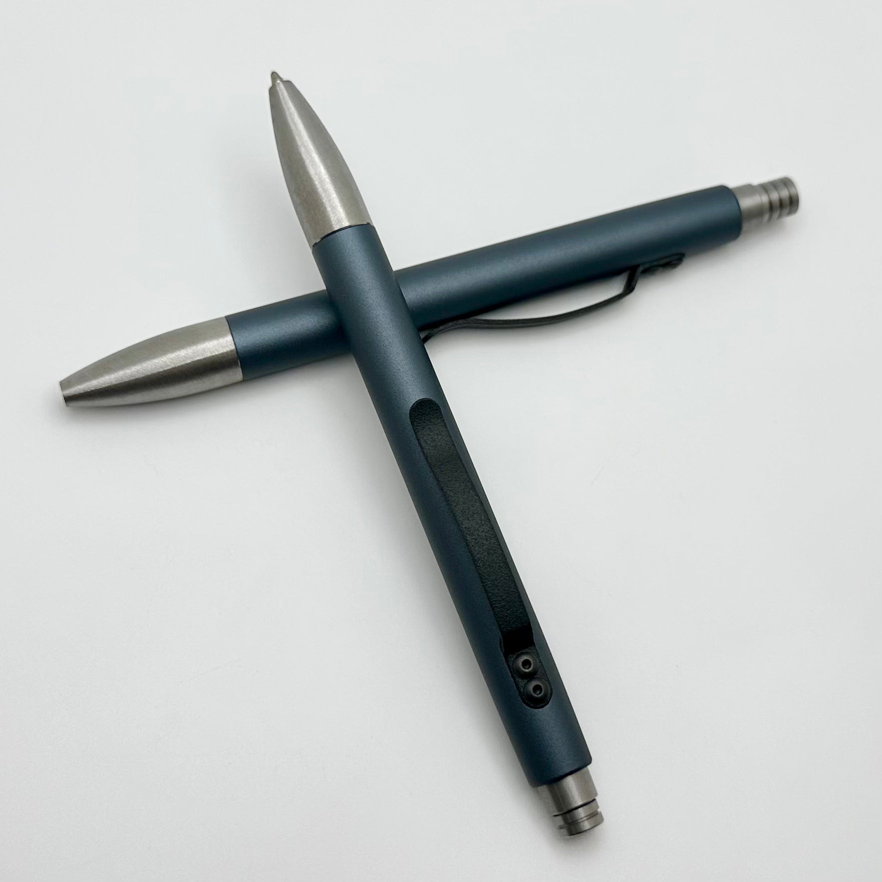 Premium Tuff Writer Retro Click Pen - Sniper Gray Aluminum Edition