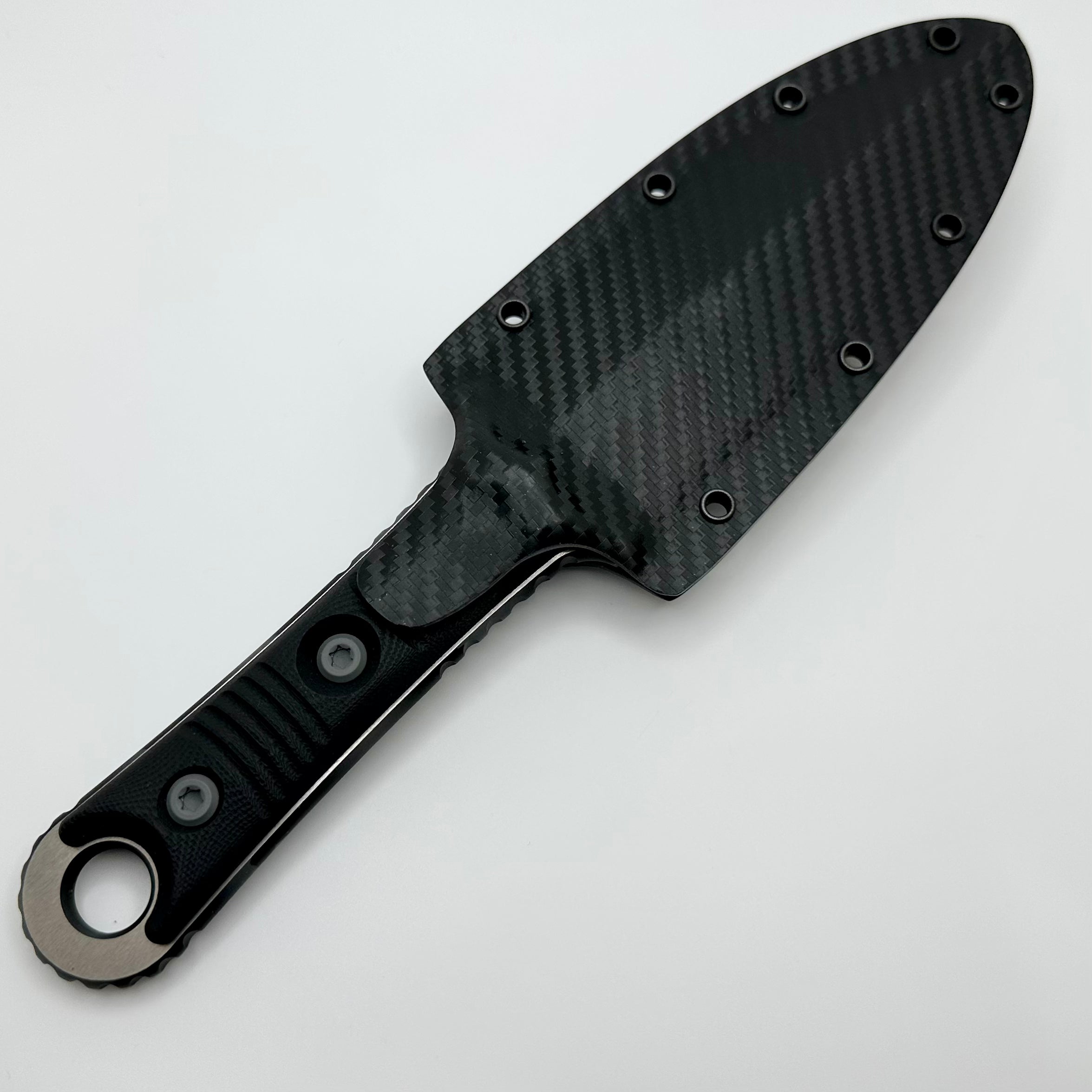 Microtech Borka SBD Urban Camo Tactical Knife - Full Serrated & Black G-10 Handle