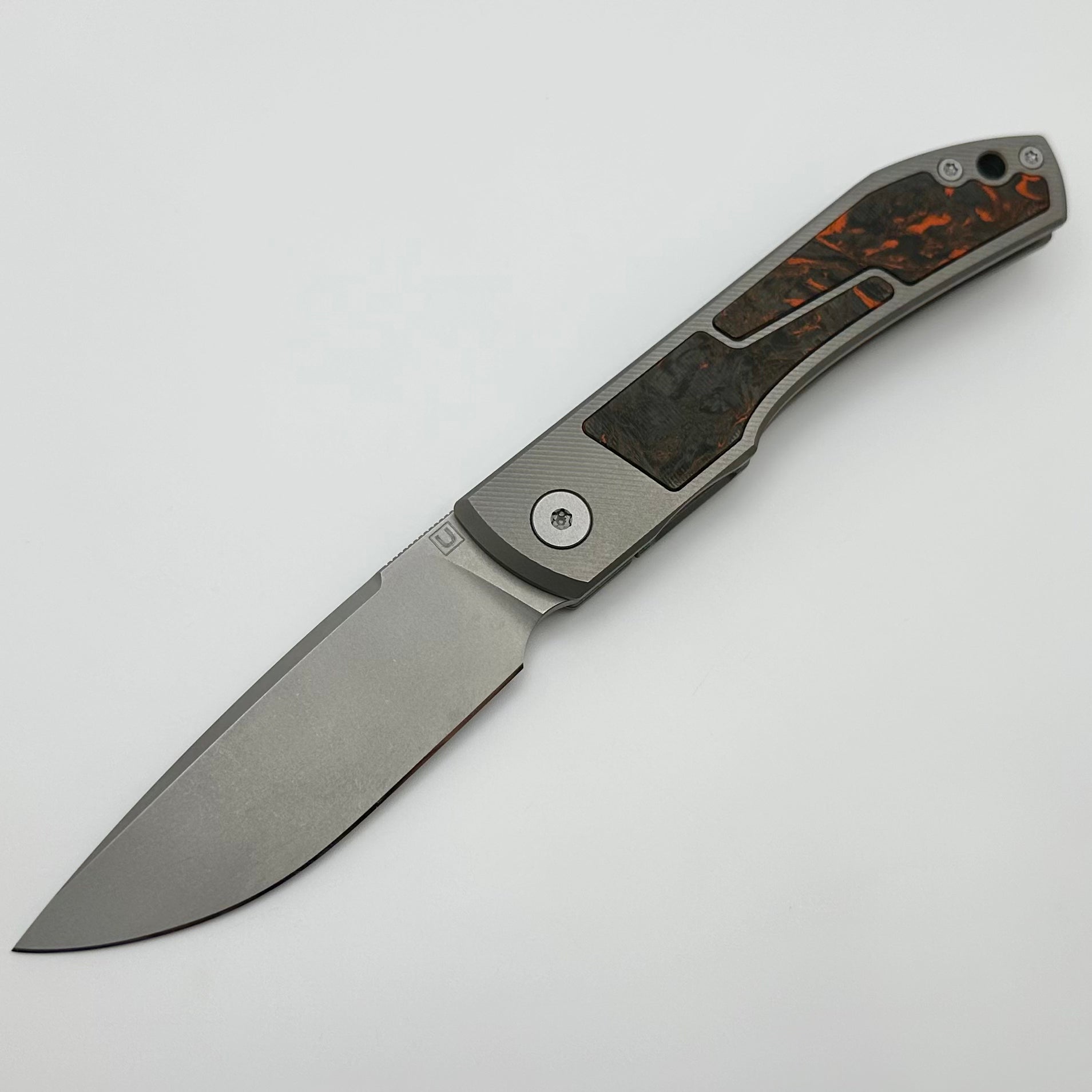 Ultimate Uldanov Sierra Knife - Titanium & Carbon Fiber, MagnaCut Steel, Front Flipper Design