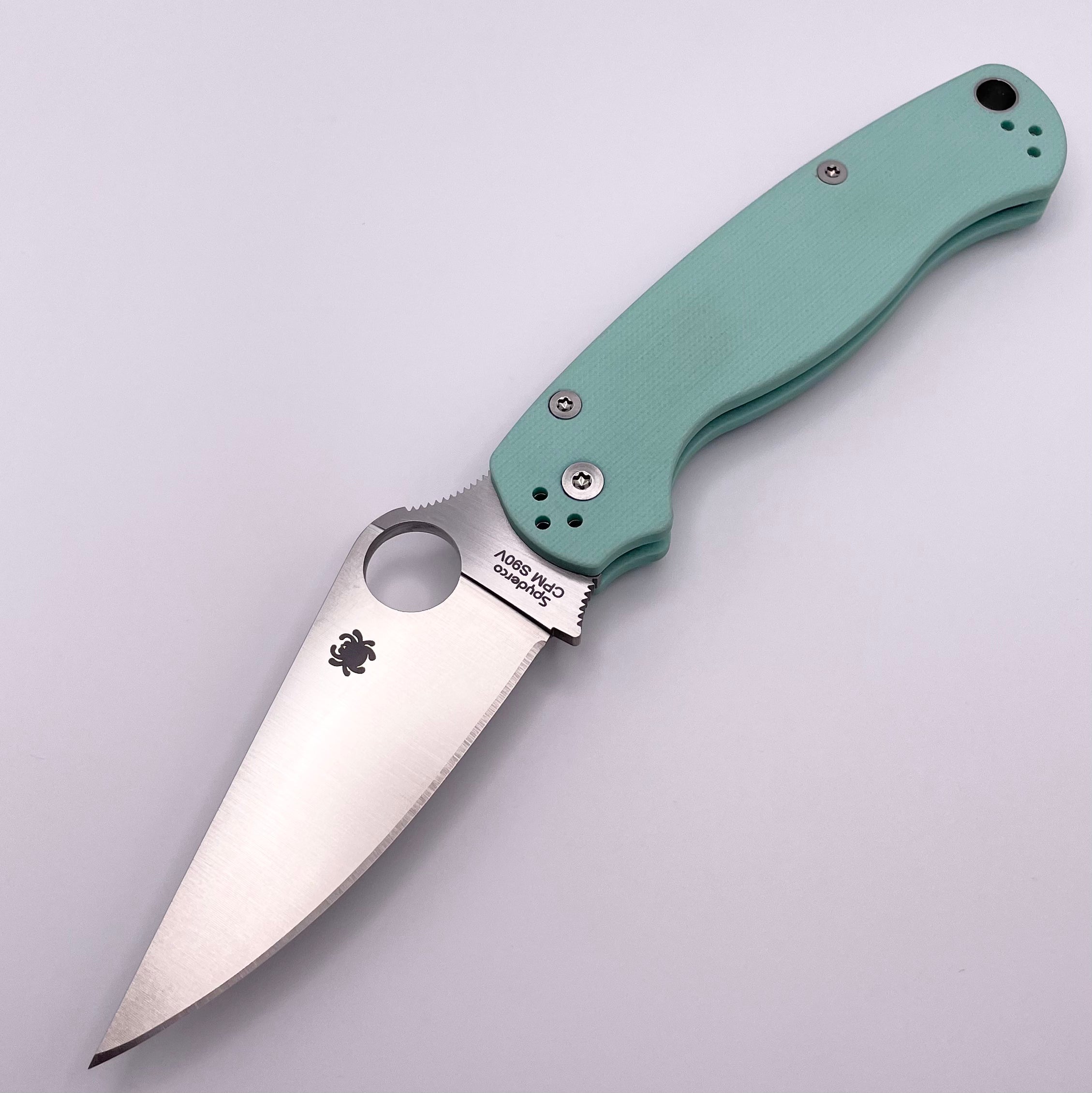 Spyderco Paramilitary 2 PM2 Teal G-10 & S90V - Premium Pre-Owned Tactical Knife