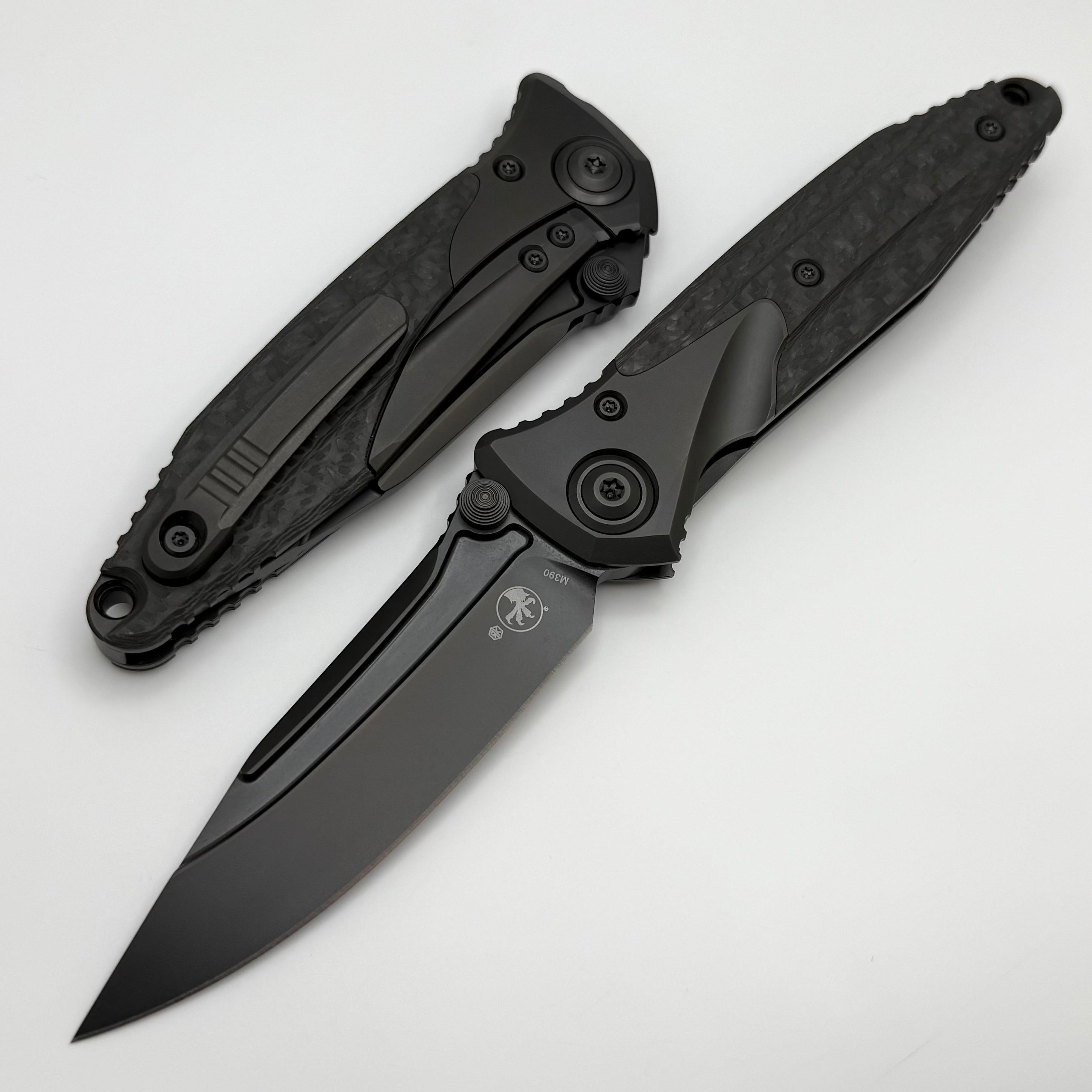 Premium Microtech Socom Bravo Tactical Knife - DLC Single Edge & Carbon Fiber