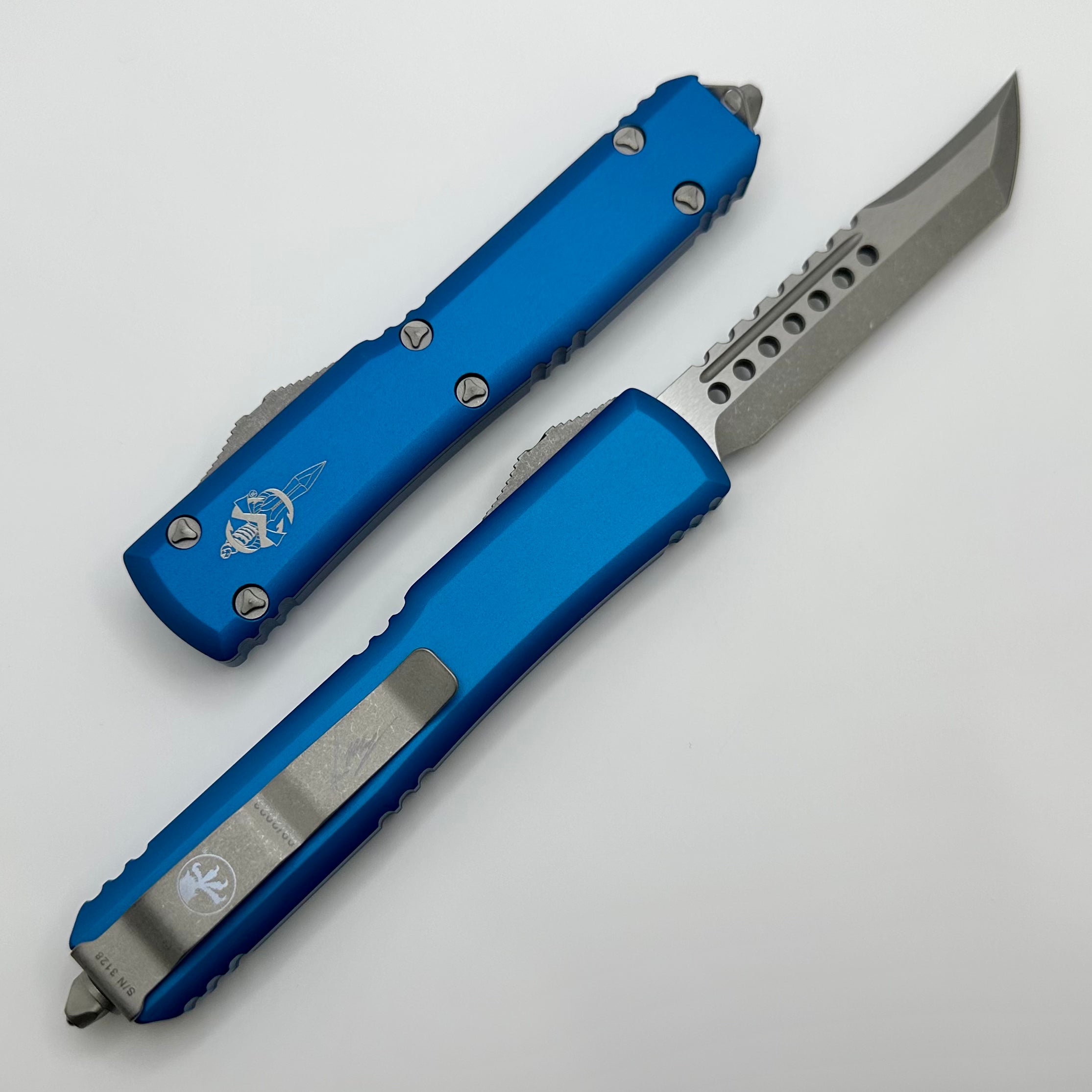 Microtech Ultratech Hellhound Apocalyptic Standard & Blue Signature Series - Premium Tactical Knife