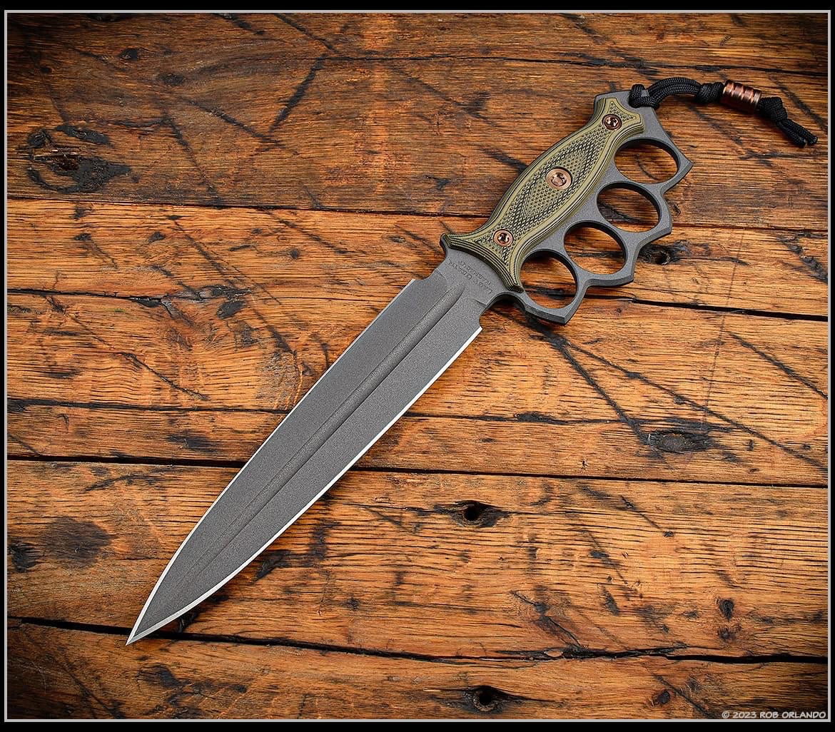 RMJ Tactical Lady Death - Premium MagnaCut Fixed Blade with G-10 Handle