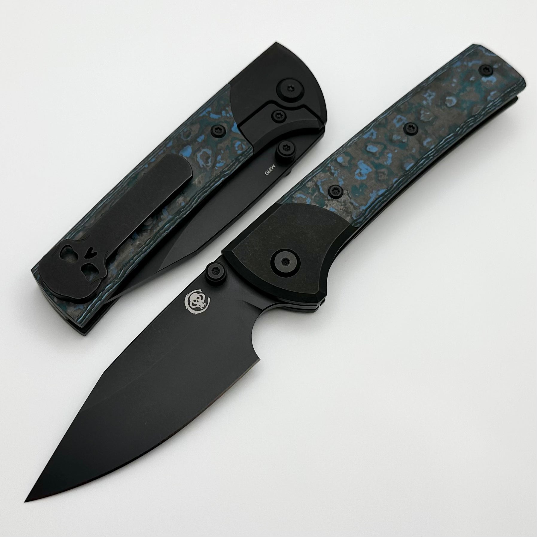 Chaves Scapegoat Premium PVD Titanium Knife with Artic Storm Inlays & M390 Blade