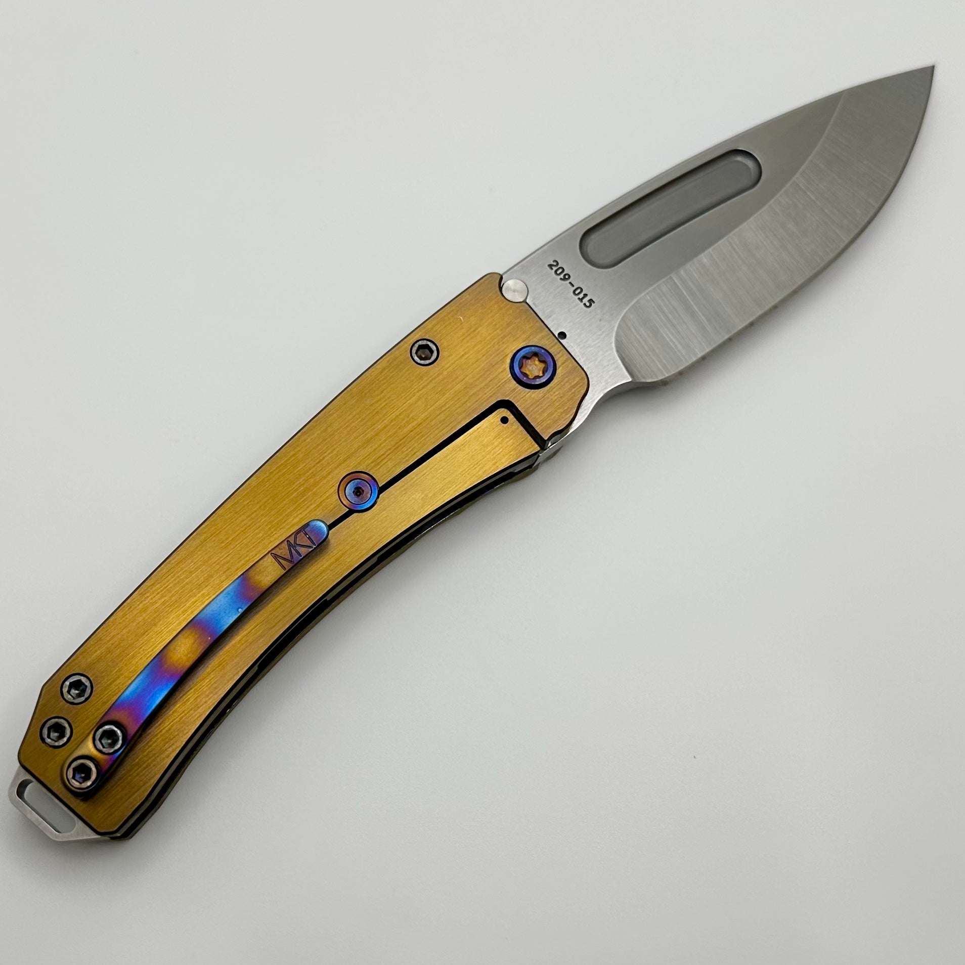 Medford Midi Marauder Tumbled S45 Drop Point Knife - Premium EDC with Flamed Hardware