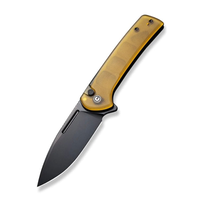 Civivi Conspirator Premium Button Lock Flipper Knife - Ultem Handle & Black Nitro-V Blade