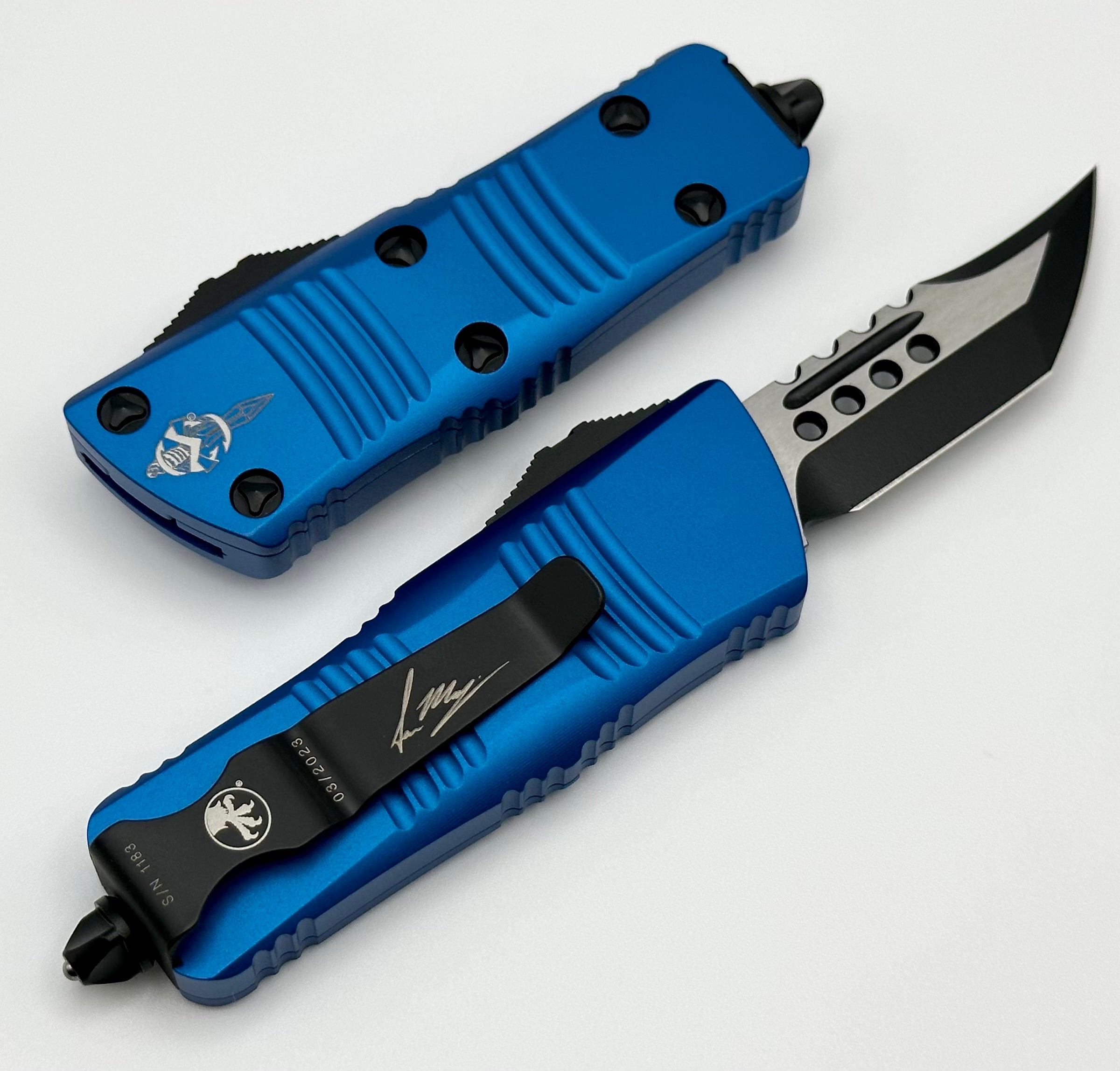 Microtech Mini Troodon Hellhound Tactical Blue – Ultimate Everyday Carry Knife