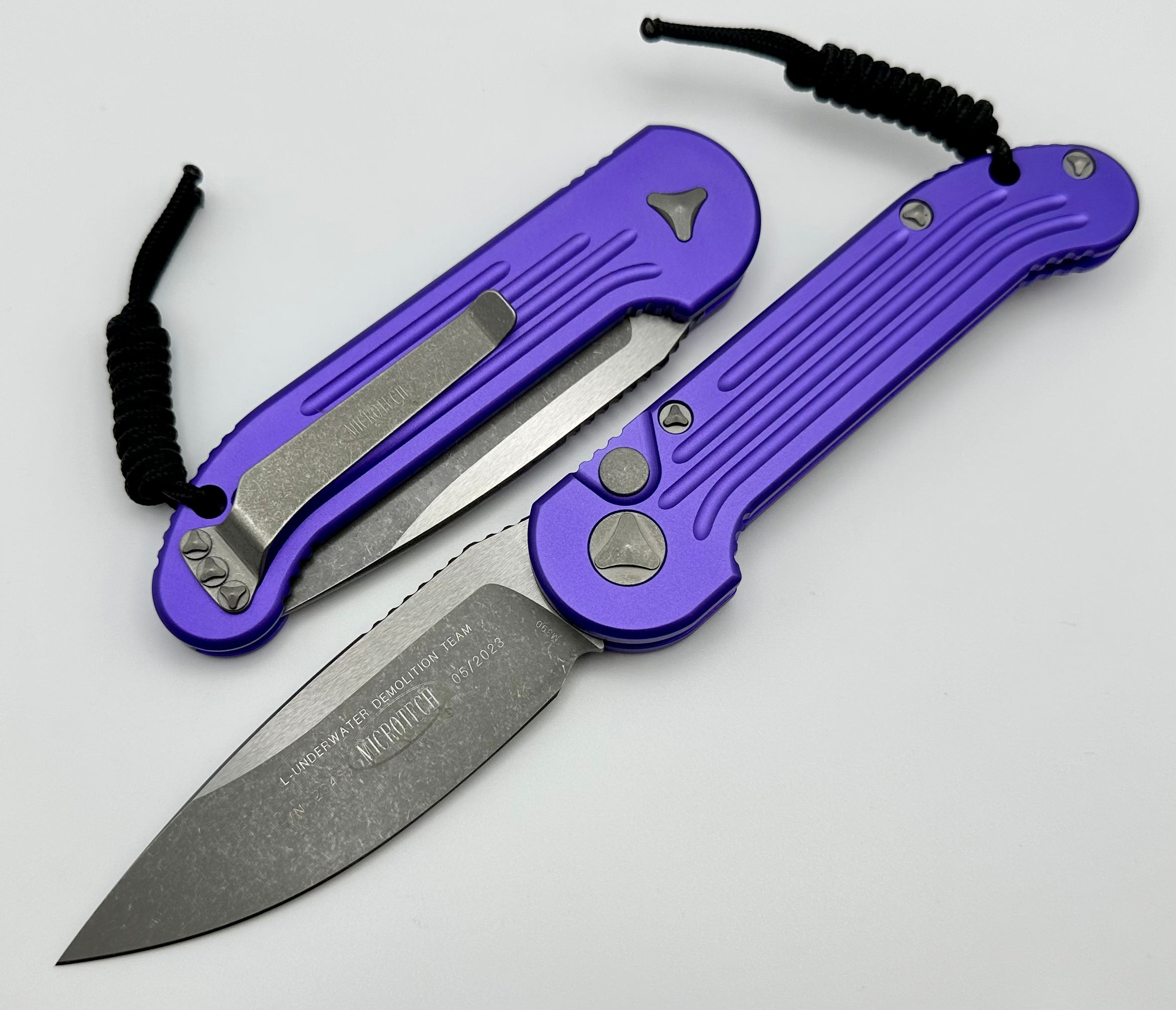 Microtech L.U.D.T Ultimate Tactical Knife - Purple & Apocalyptic Finish