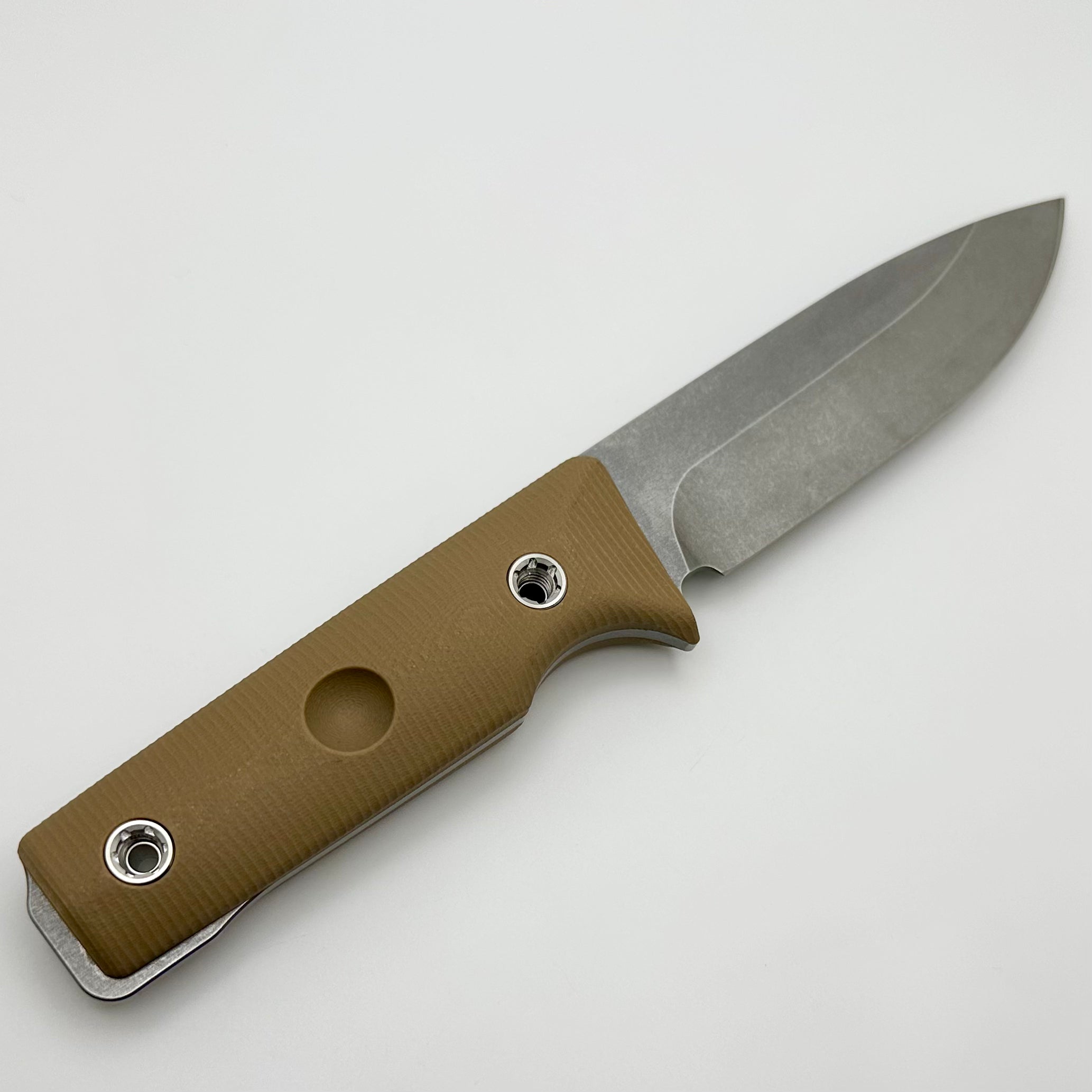 Medford The San 3V Tumbled Fixed Blade Knife - Premium Coyote G-10 Handle