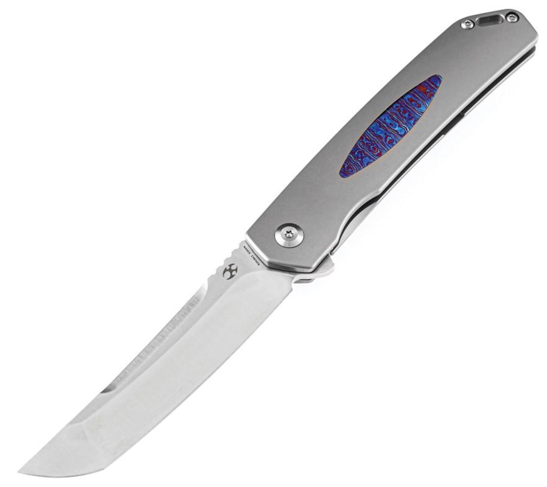 Kansept Premium Hazakura Titanium Framelock Knife with Timascus Inlay - Ultimate EDC Tool