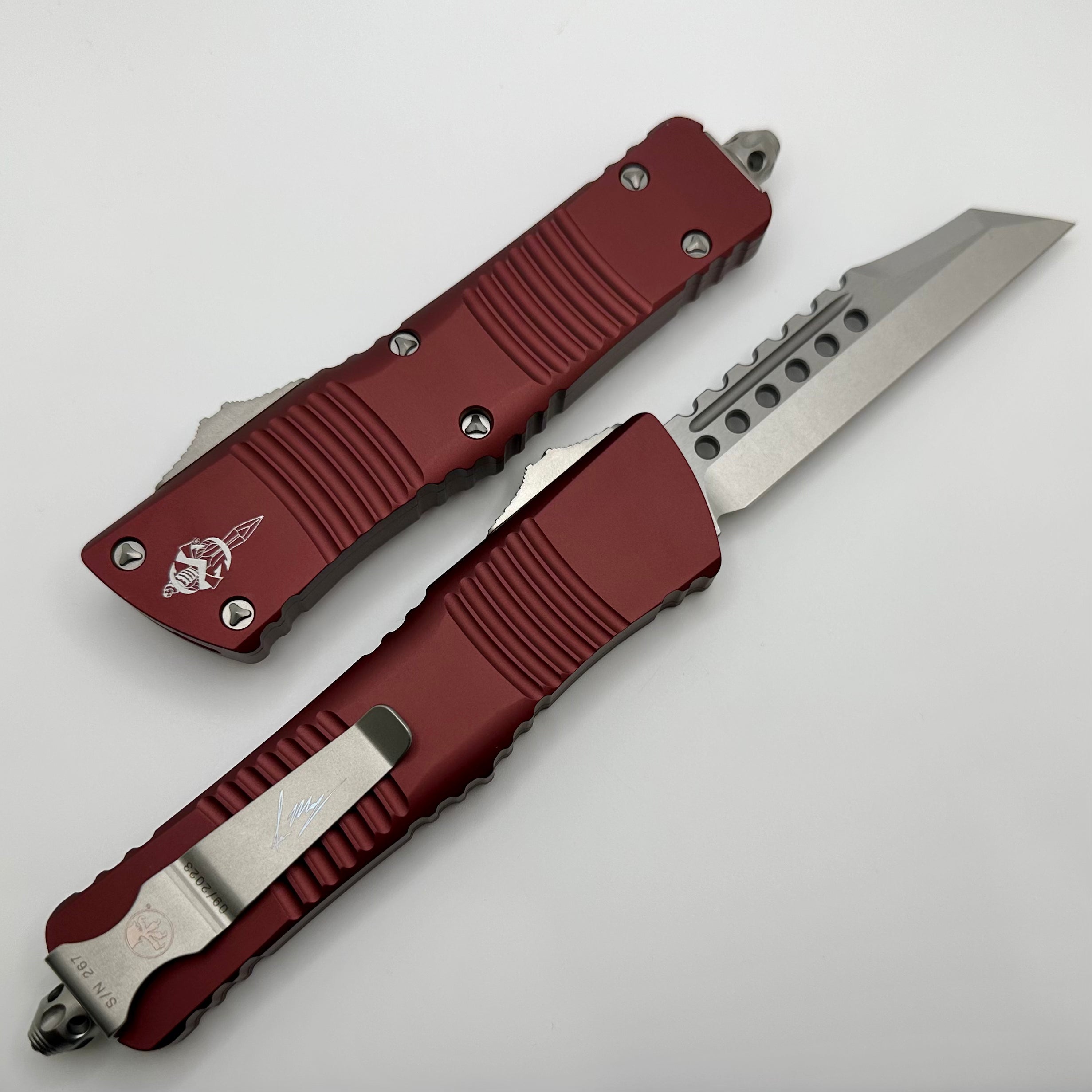 Ultimate Combat Troodon Warhound Stonewash & Merlot Signature Series - Premium Tactical Knife