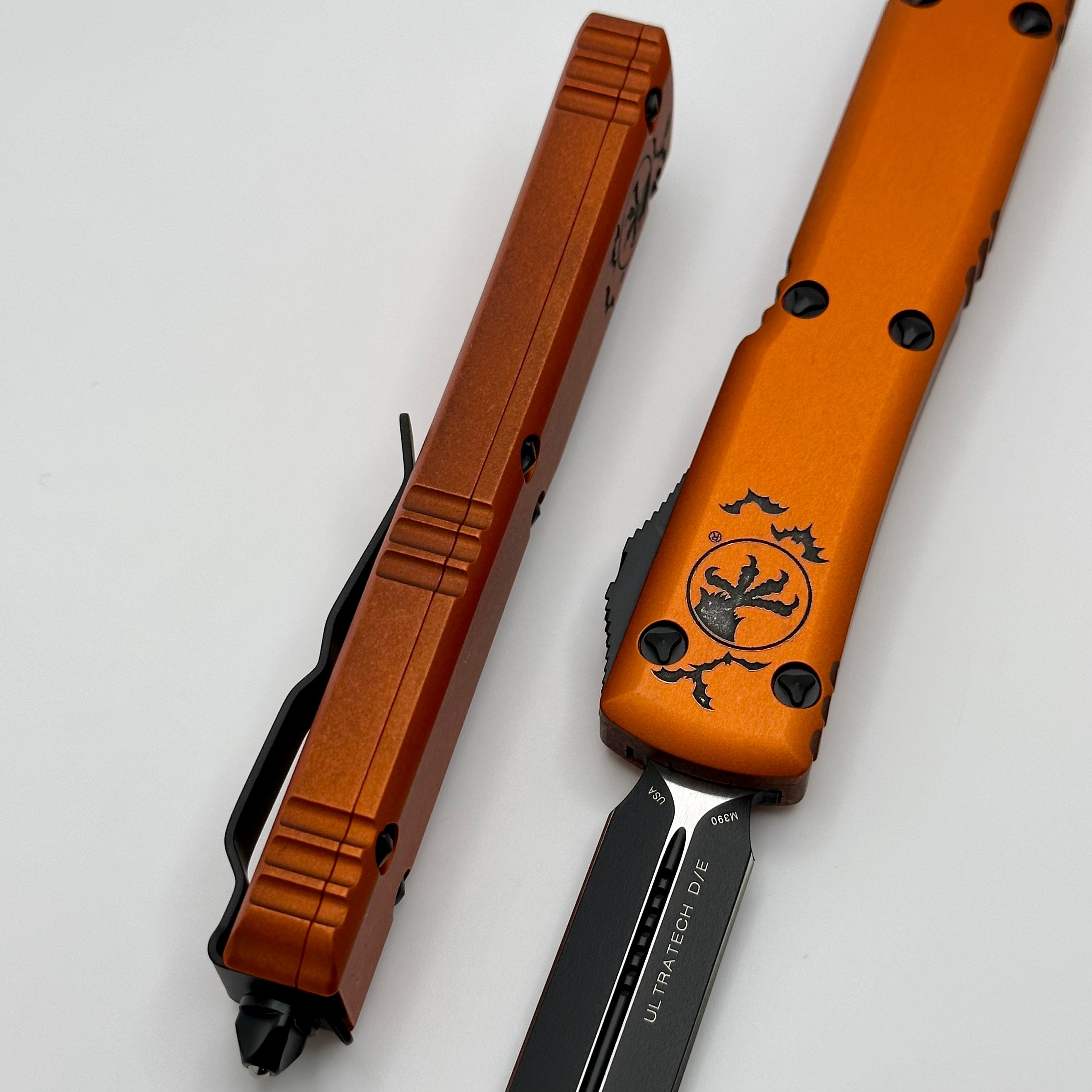 Microtech Ultratech Halloween Edition: Premium Orange Double Edge Knife