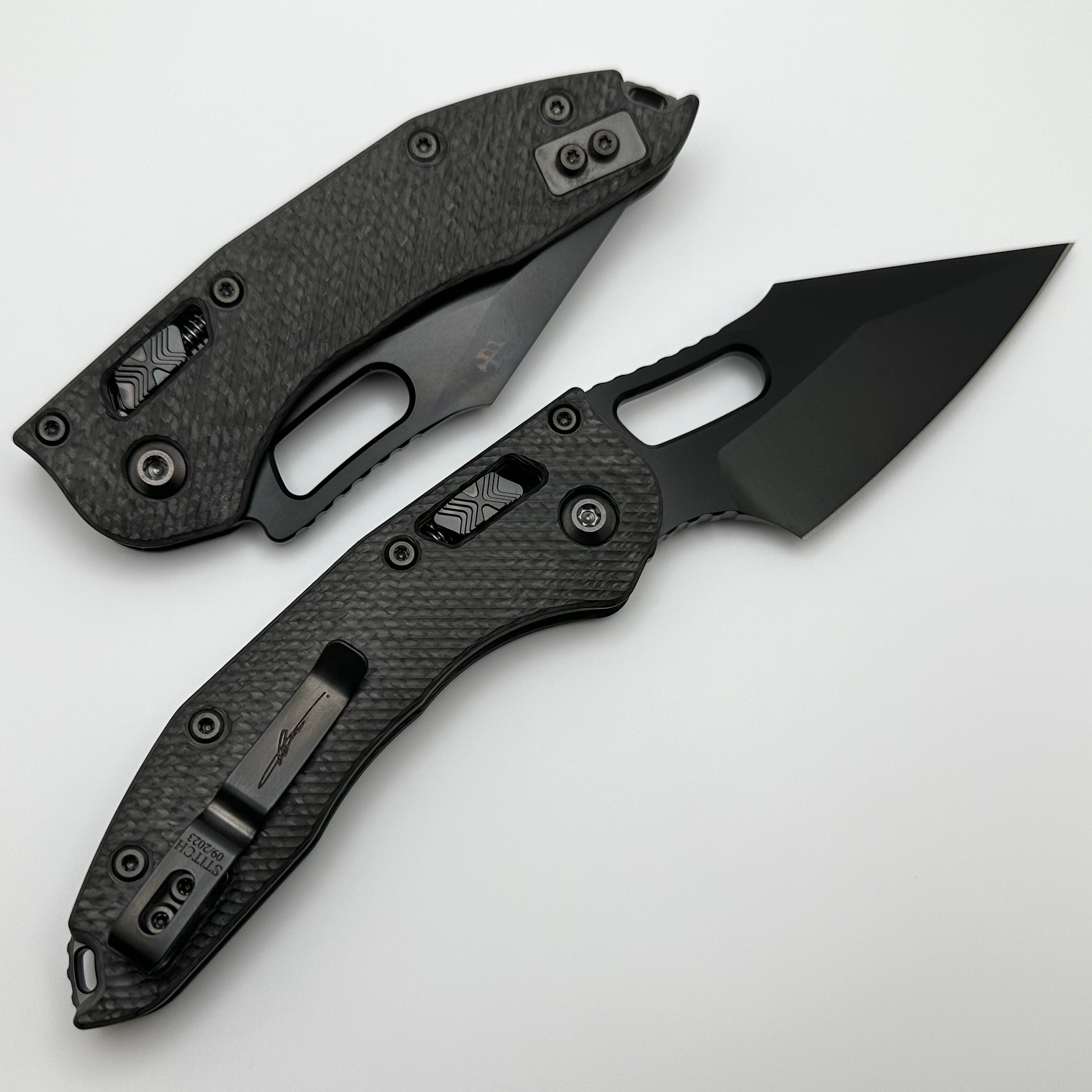 Microtech Stitch RAM LOK Manual Folding Knife - Premium Carbon Fiber & DLC Coated Blade