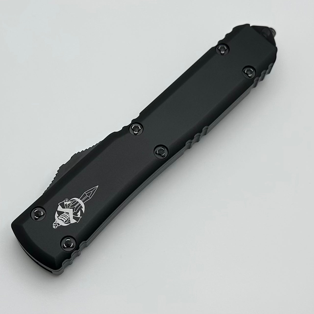 Premium Microtech Ultratech Hellhound Damascus OTF Knife - Black Edition