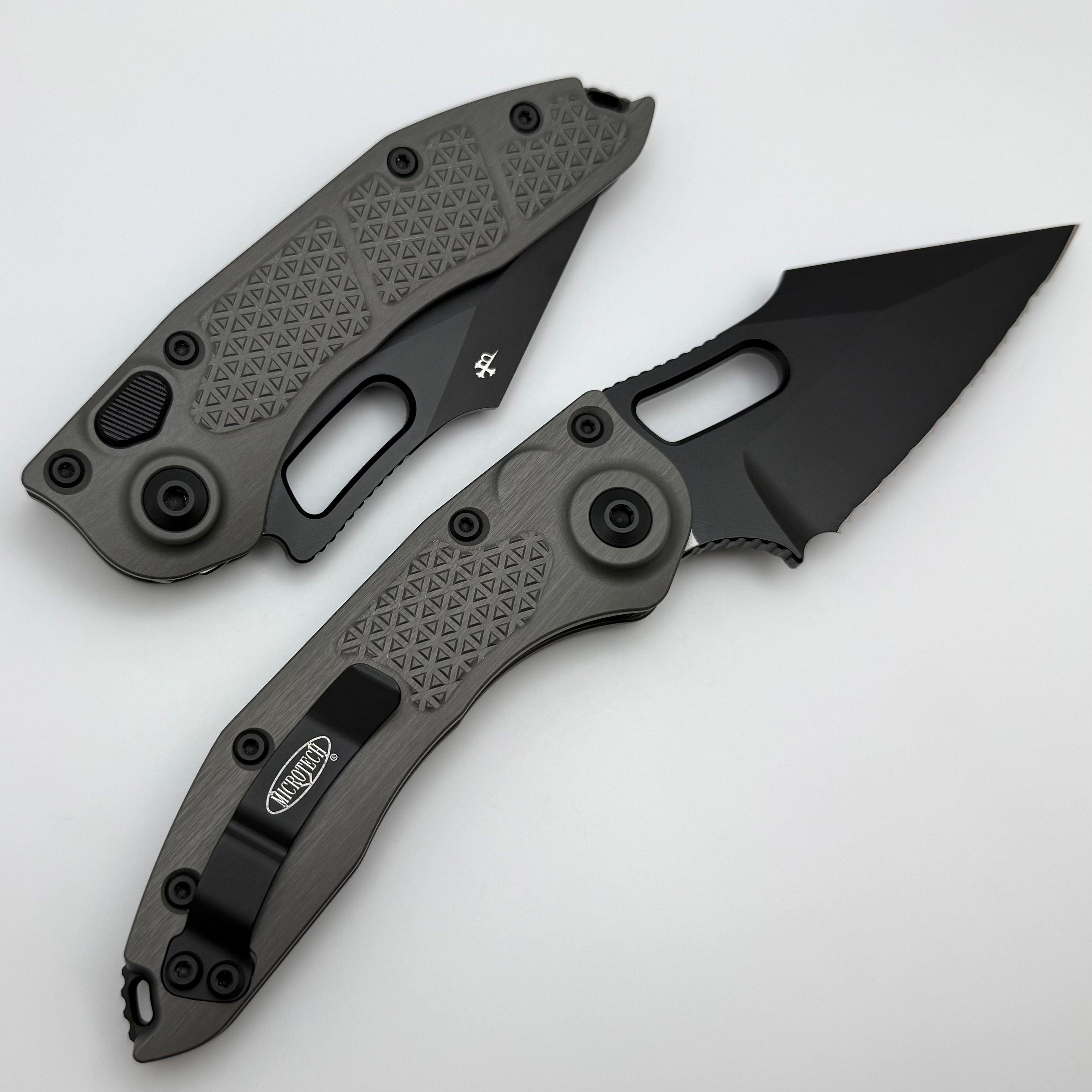 Microtech Borka Stitch Ultimate Tactical Knife - M390 Blade, Black Serrated Edge