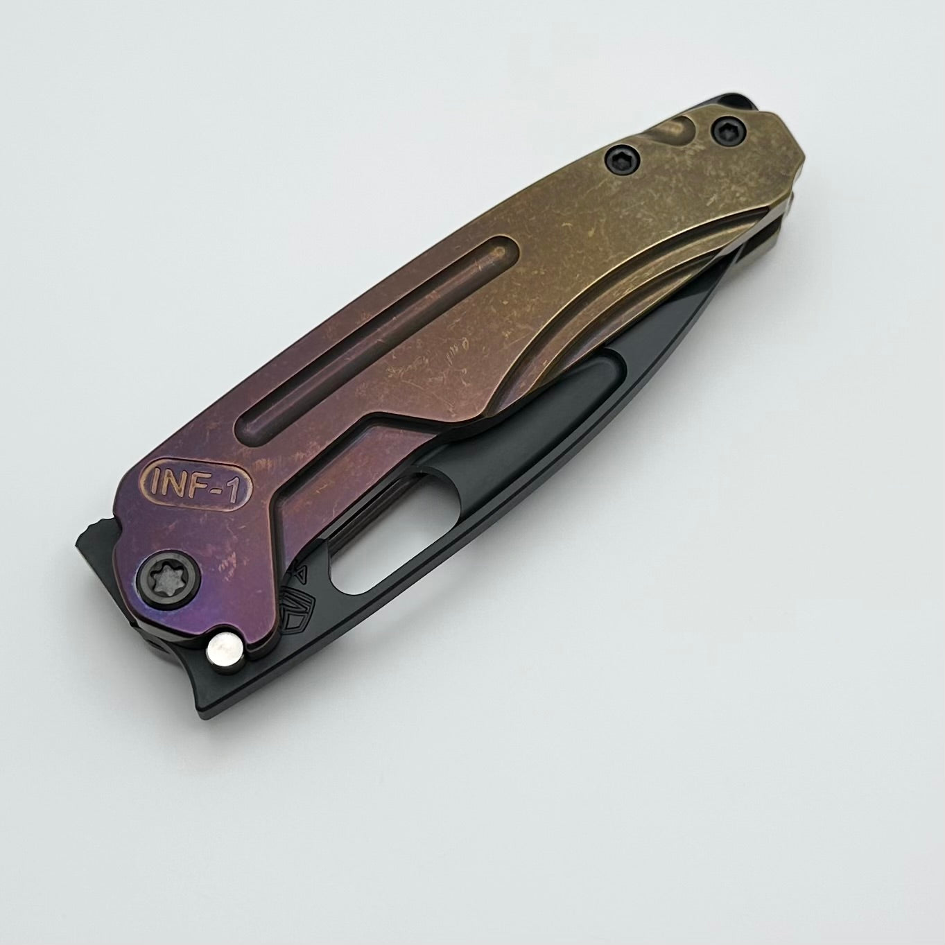 Medford Knife Infraction DLC S45 | Premium Bronze/Violet Fade Handles with Black Hardware