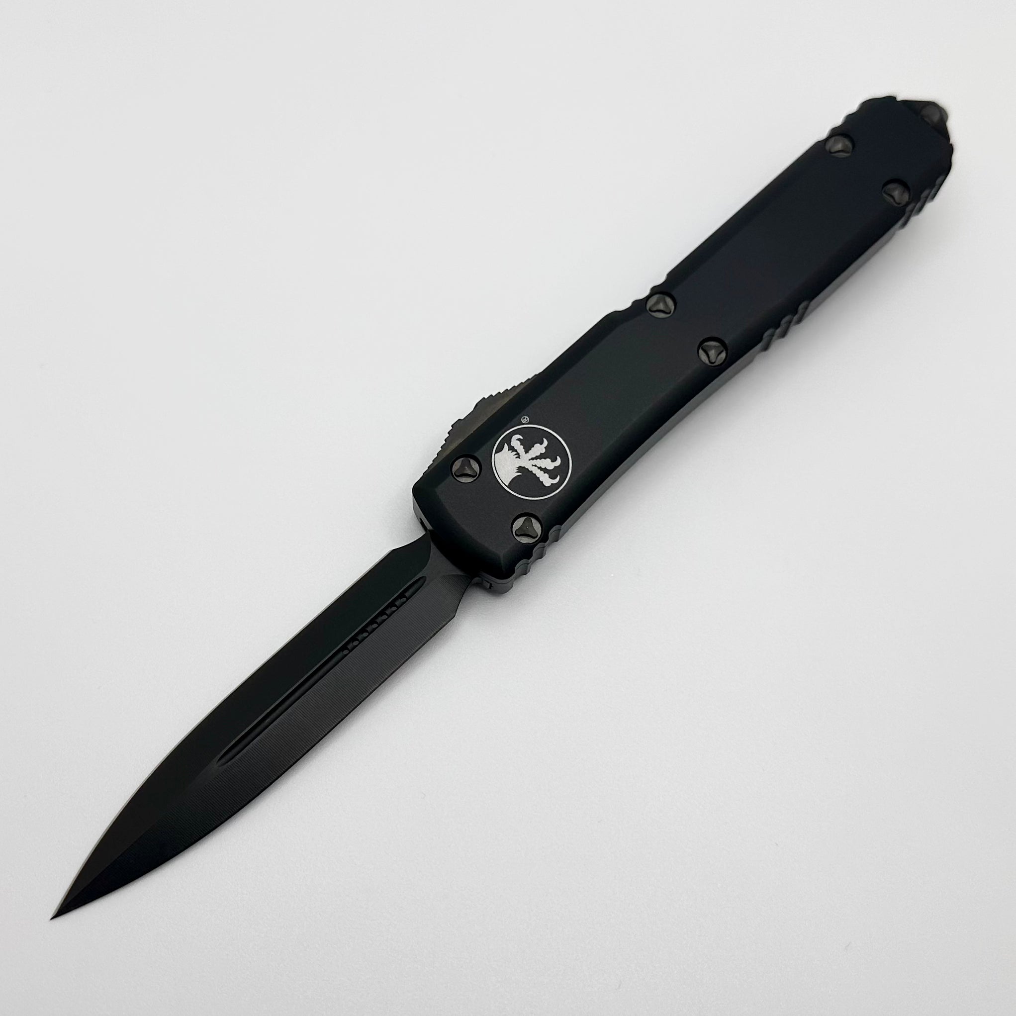 Microtech Ultratech Double Edge DLC Black Tactical Signature Series - Premium Pre-Owned OTF Knife