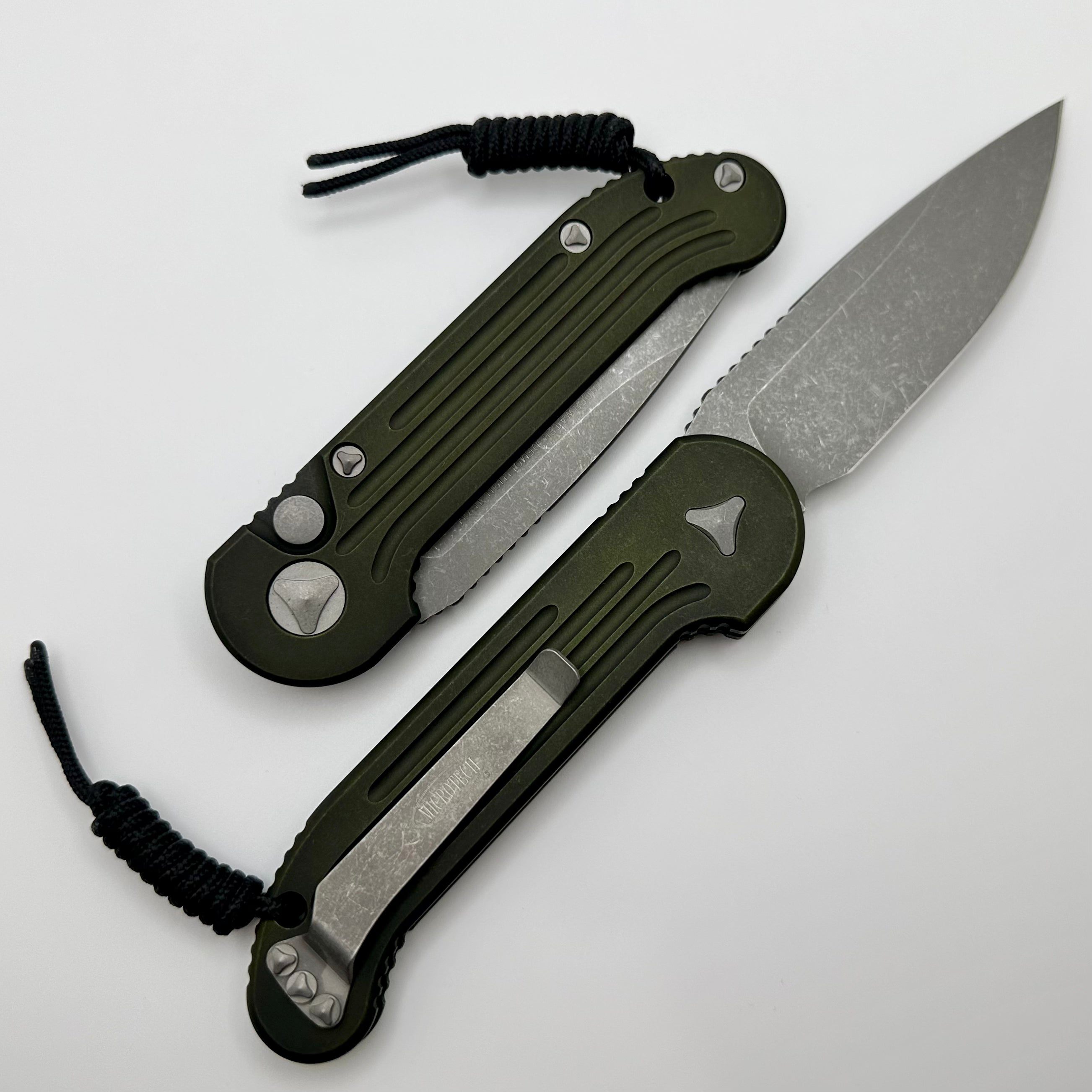 Microtech L.U.D.T Ultimate Tactical Folding Knife - Weathered OD Green & Apocalyptic Finish